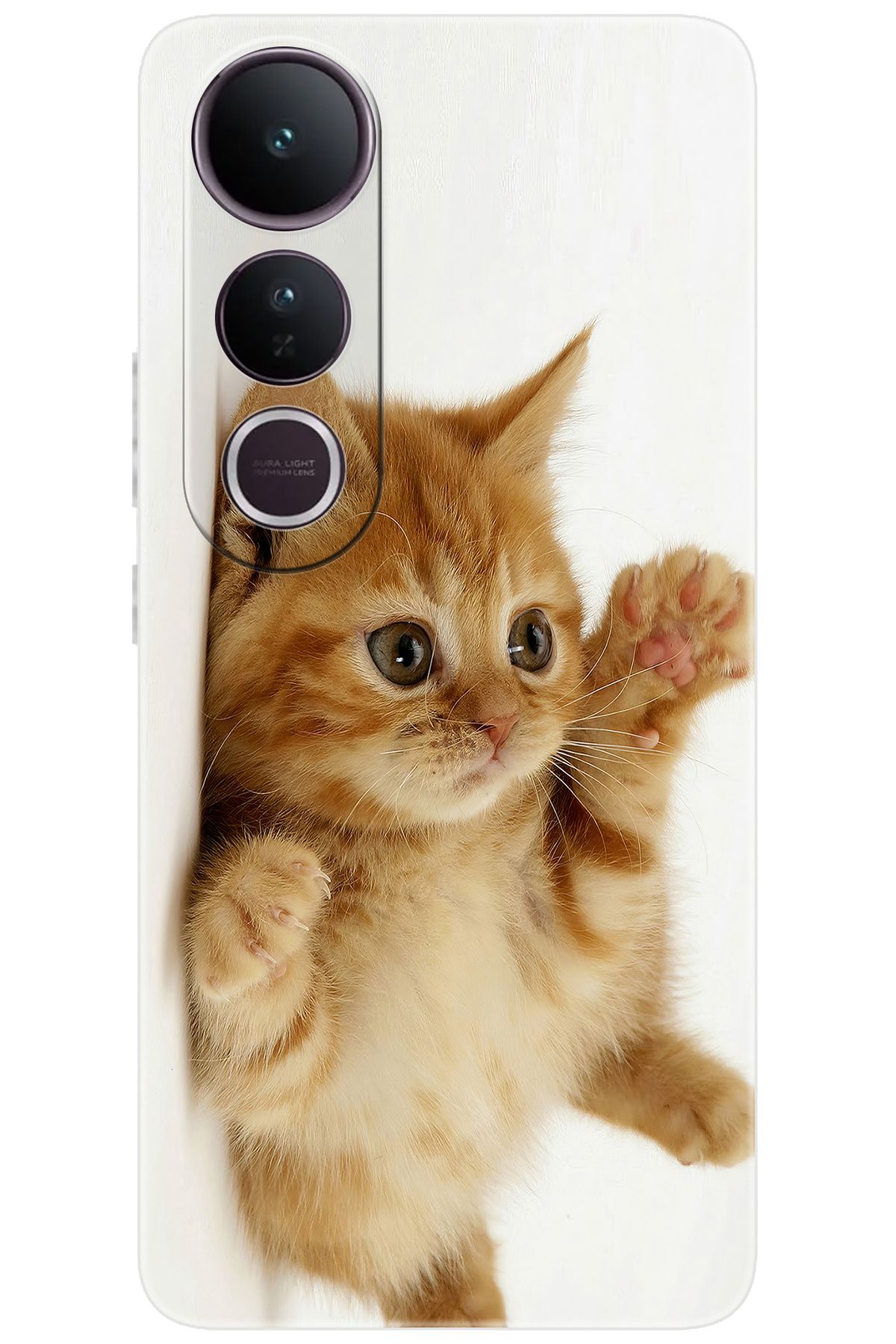 Ceppare Vivo V50 Lite 5G (V2441) Uyumlu Kılıf Desen Baskılı Silikon Sevimli Kedi STK:205 CP-ZmNQcHM