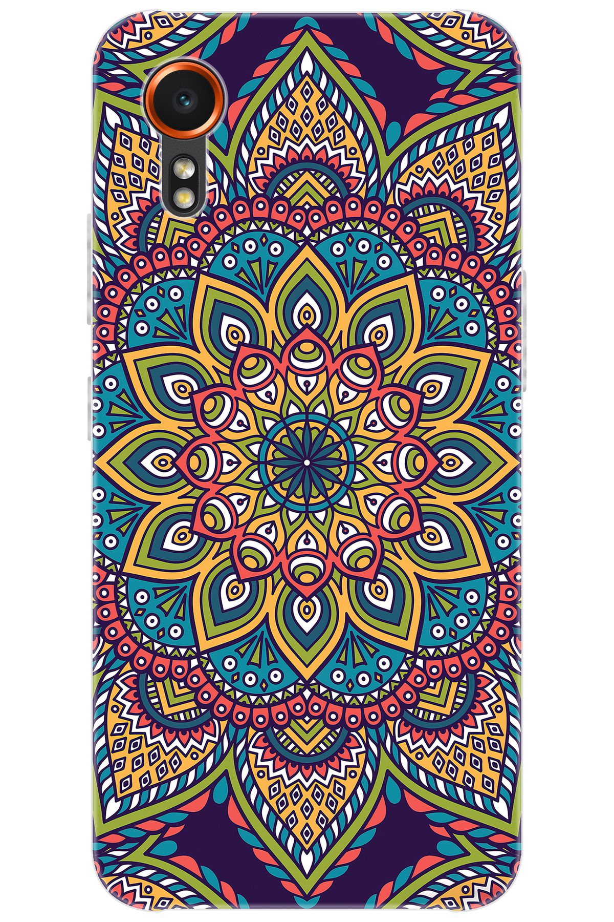 Ceppare Samsung Galaxy XCover7 (SM-G556B) Uyumlu Kılıf Desen Silikon Mandala Vektör Seri STK:502 CP-JY6kbFp