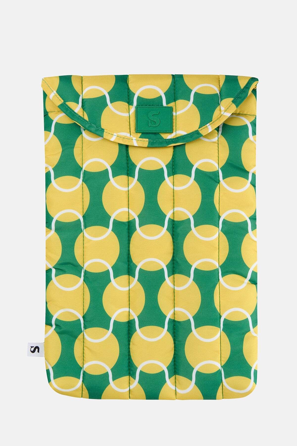 Socrates Dergi Tennis Ball Laptop Case - Sarı/Yeşil