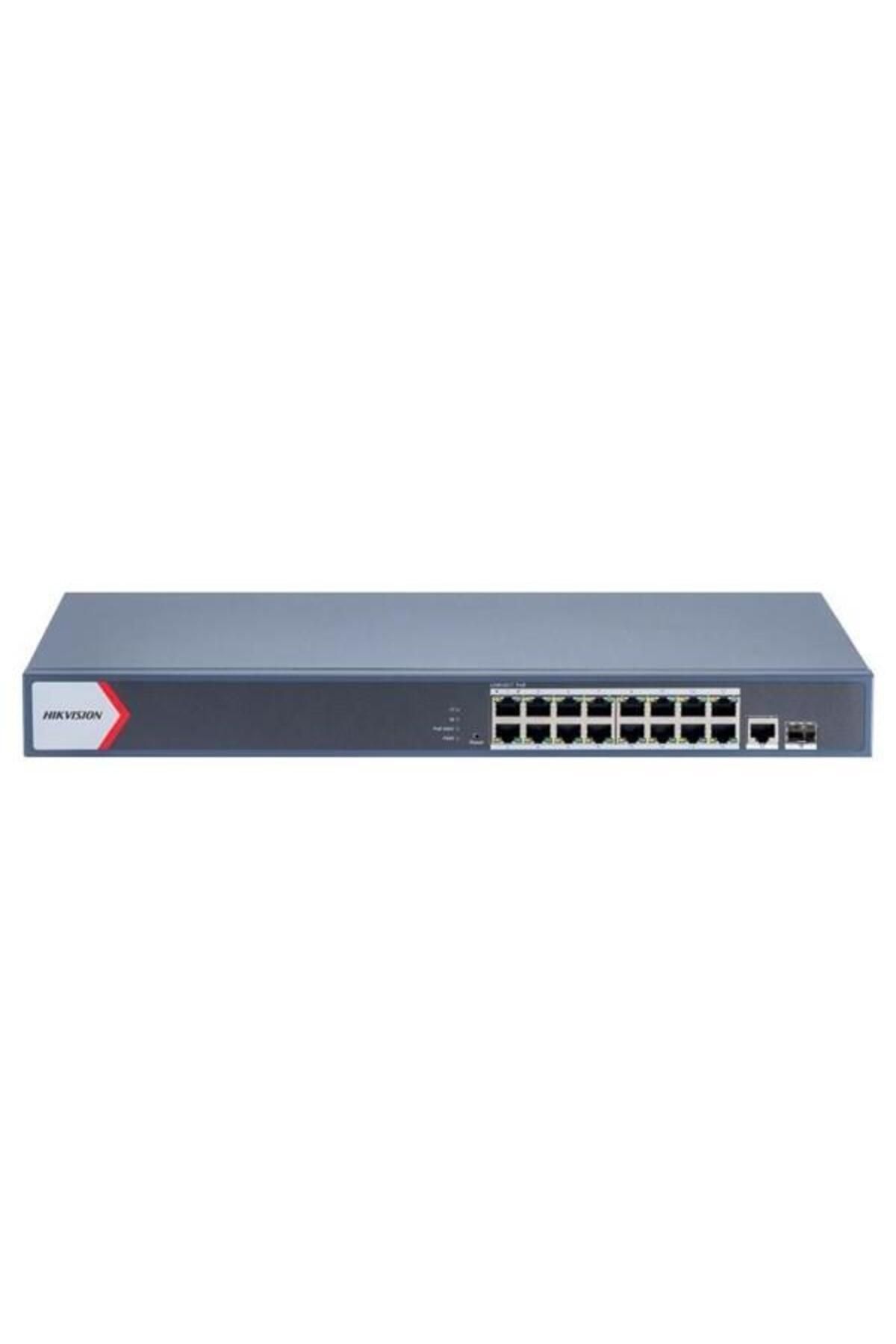 Hikvision 16port 130w FULL PoE DS-3E1518P-EI/M GIGABIT 1X-UPLINK,1XSFP Yönetilemez Switch Rack Mount
