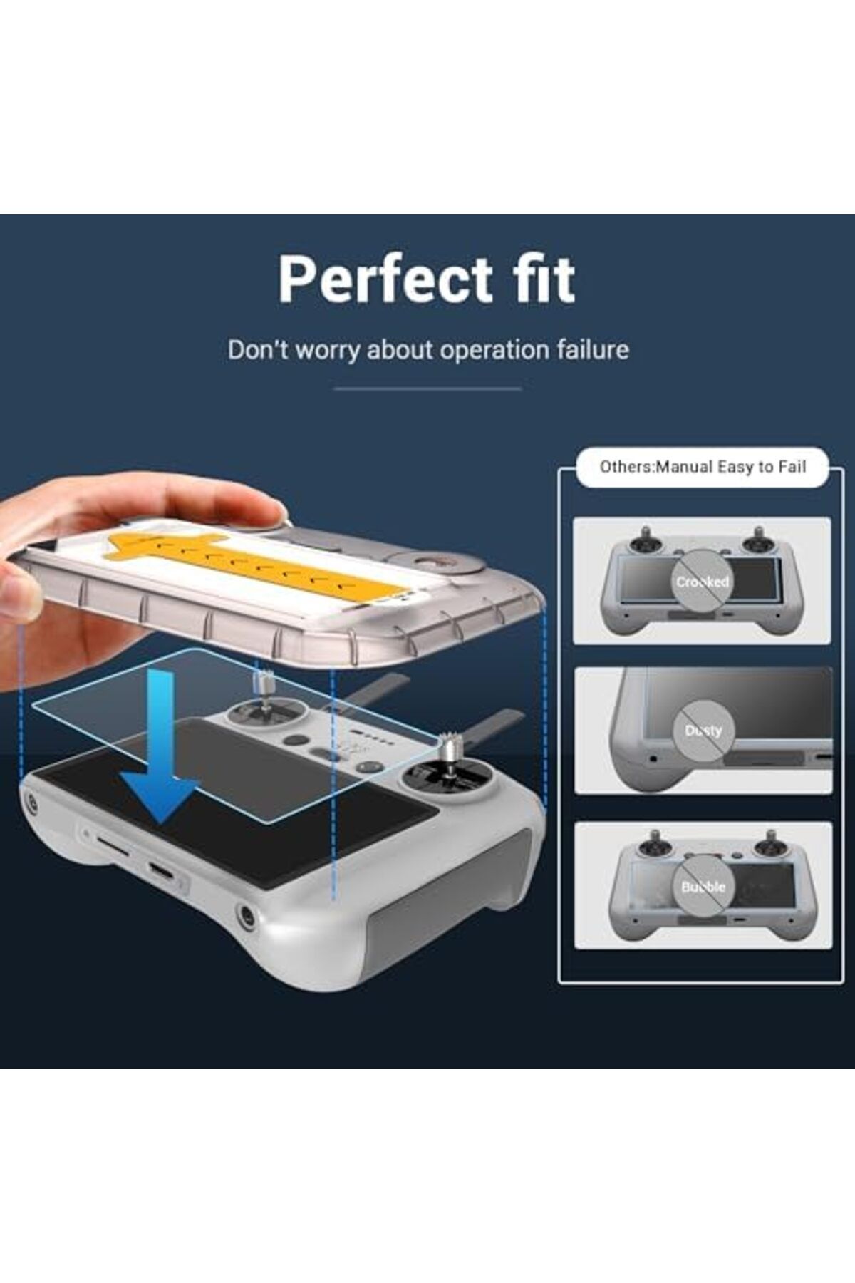 Protector-de ecran CYNOVA DJI Mini 4 Pro pentru DJI RC2, [Kit de aliniere automata] Controller DJI R 2