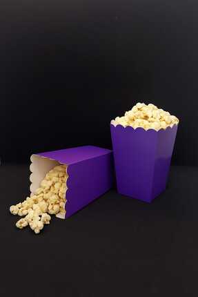 Nenya Mor Renkli 8'li Mısır/Popcorn/Cips/Şekerleme Kutusu