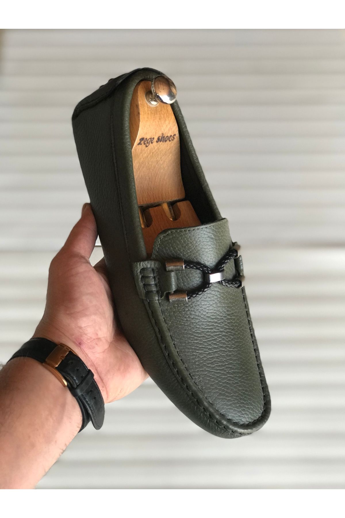 Zegeshoes Hakiki Deri Yeni Sezon Geçme Rok Ayakkabı Loafer