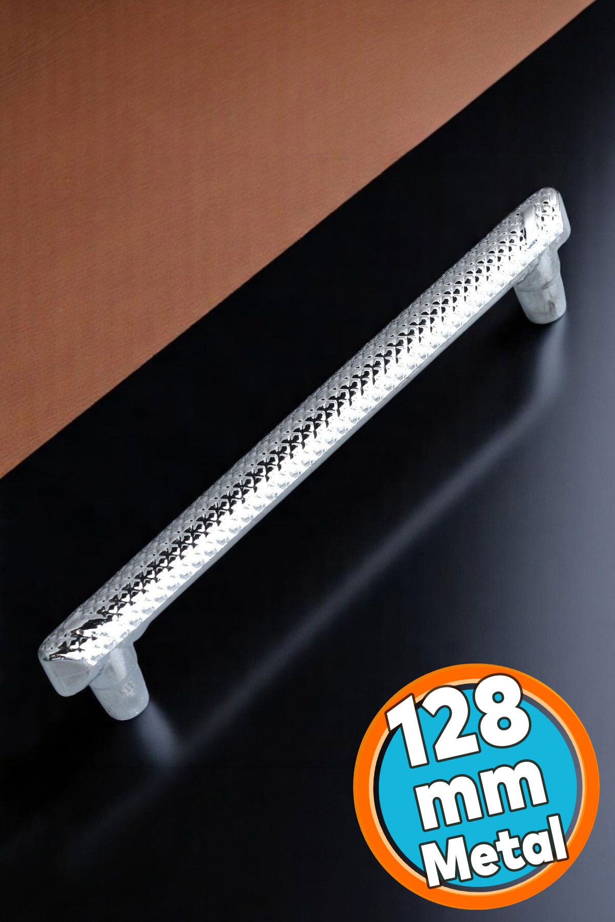 NZB Mobilya Çekmece Mutfak Dolabı Dolap Kulpları Kapak Kulpu Kulbu Krom Metal Kulp 128 mm 12.8 cm