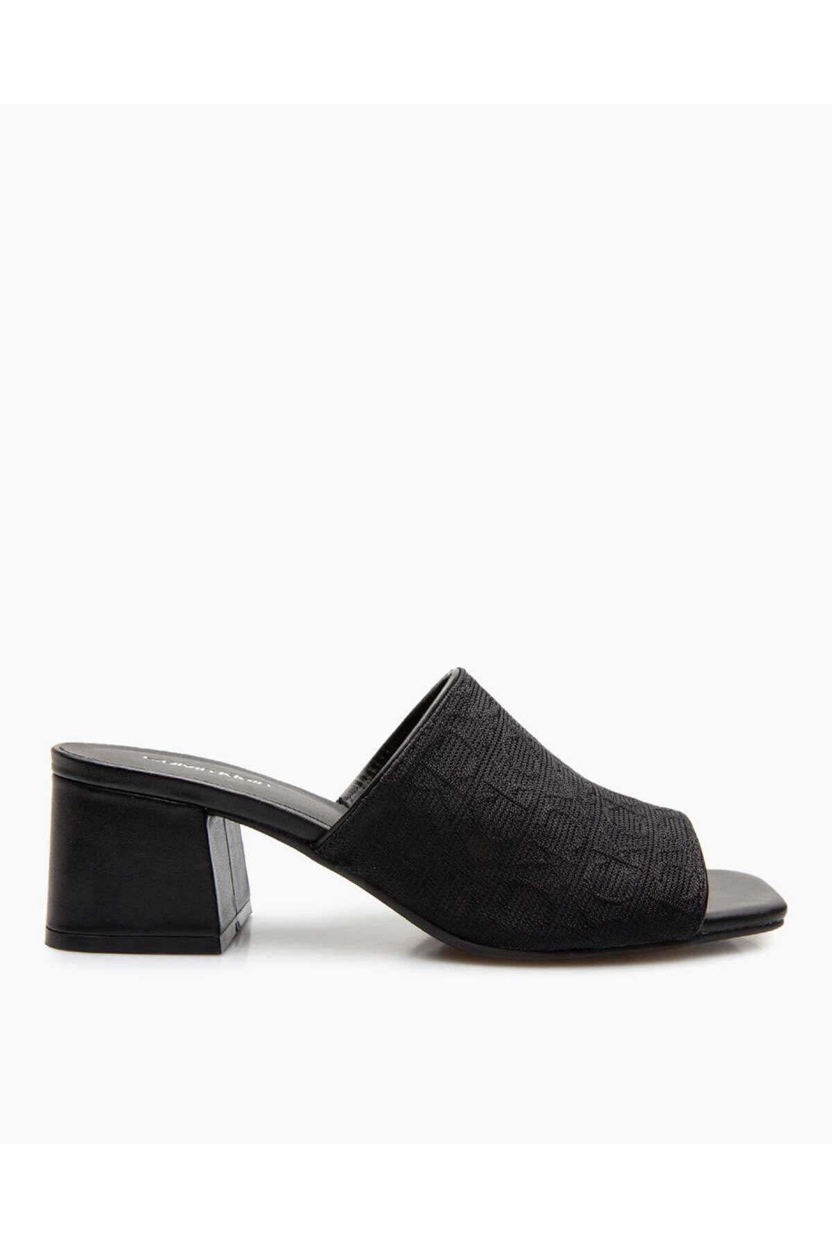 Calvin Klein Heel Mule 45mm Mono Jacq Kadın Sandalet