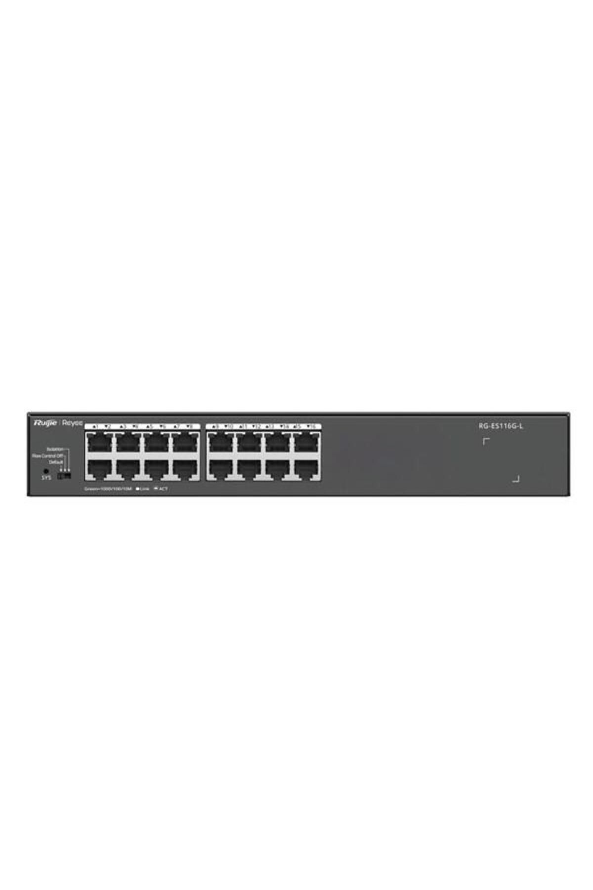 RUIJIE 16port REYEE RG-ES116G-L GIGABIT Yönetilemez Switch Çelik Kasa