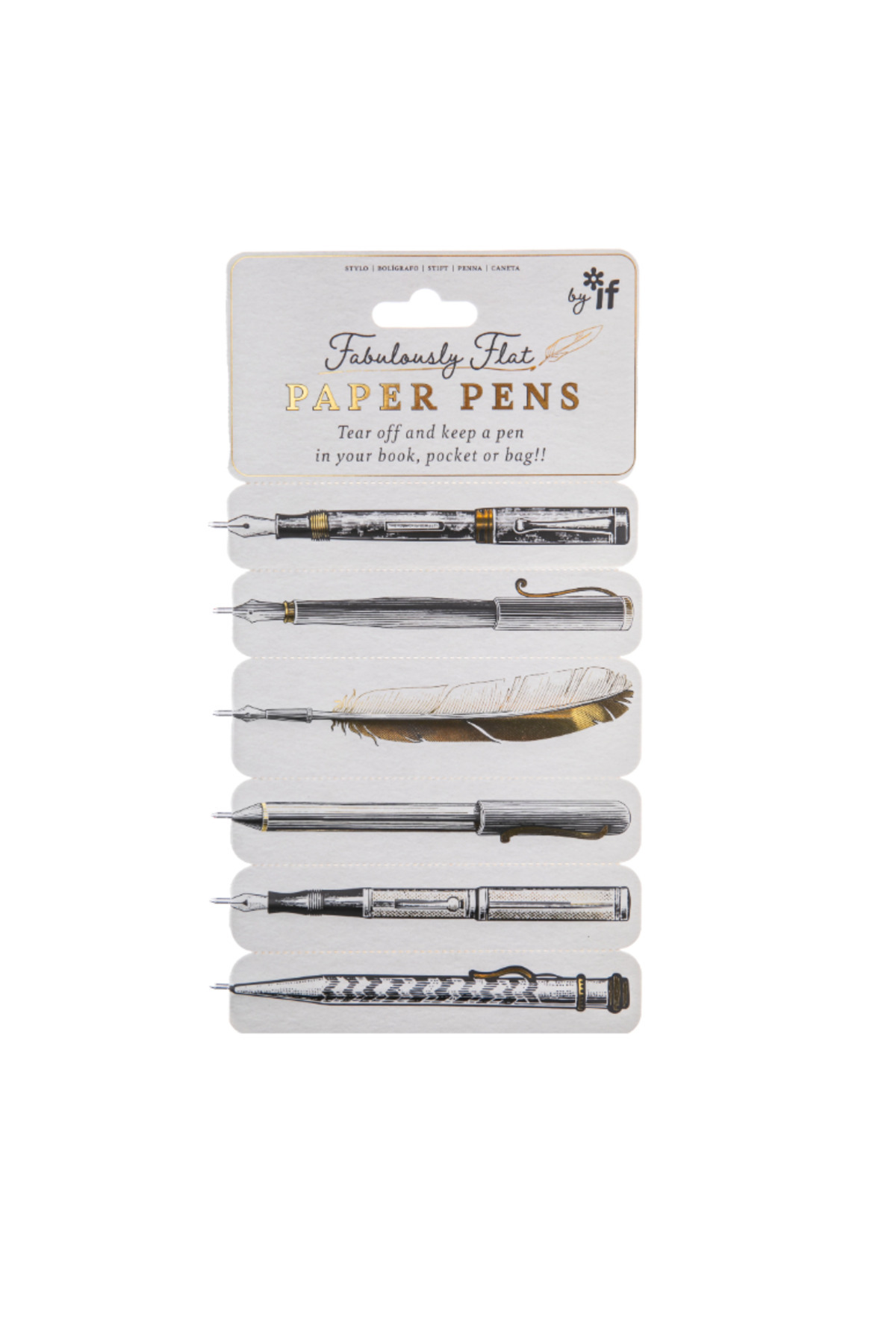 İF Fabulously Flat Paper Pen Kalemli Kitap Ayracı
