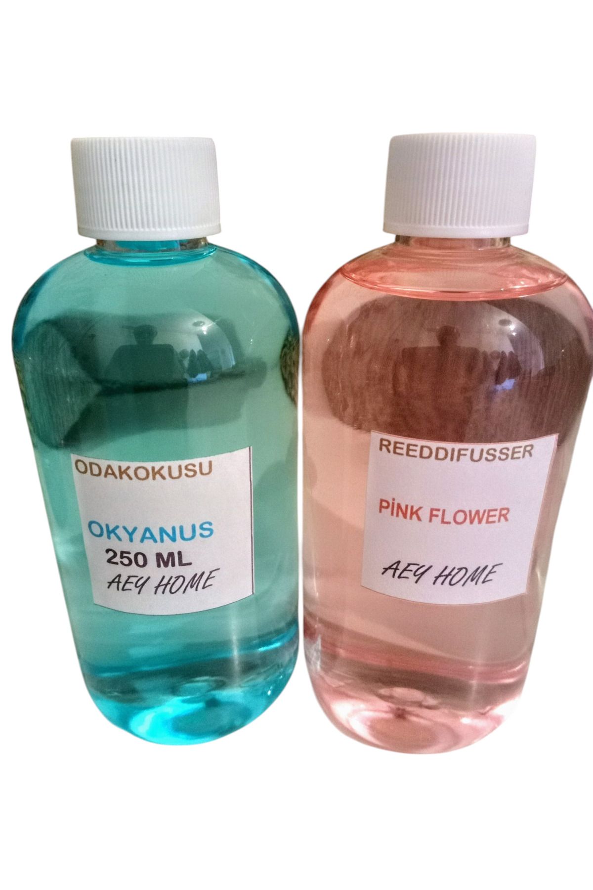 enas kozmetik Oda Oto Kokusu Spreyli Şişeler İçin Yedek 2x250 ML OKYANUS VE PEMBEÇİÇEKLER