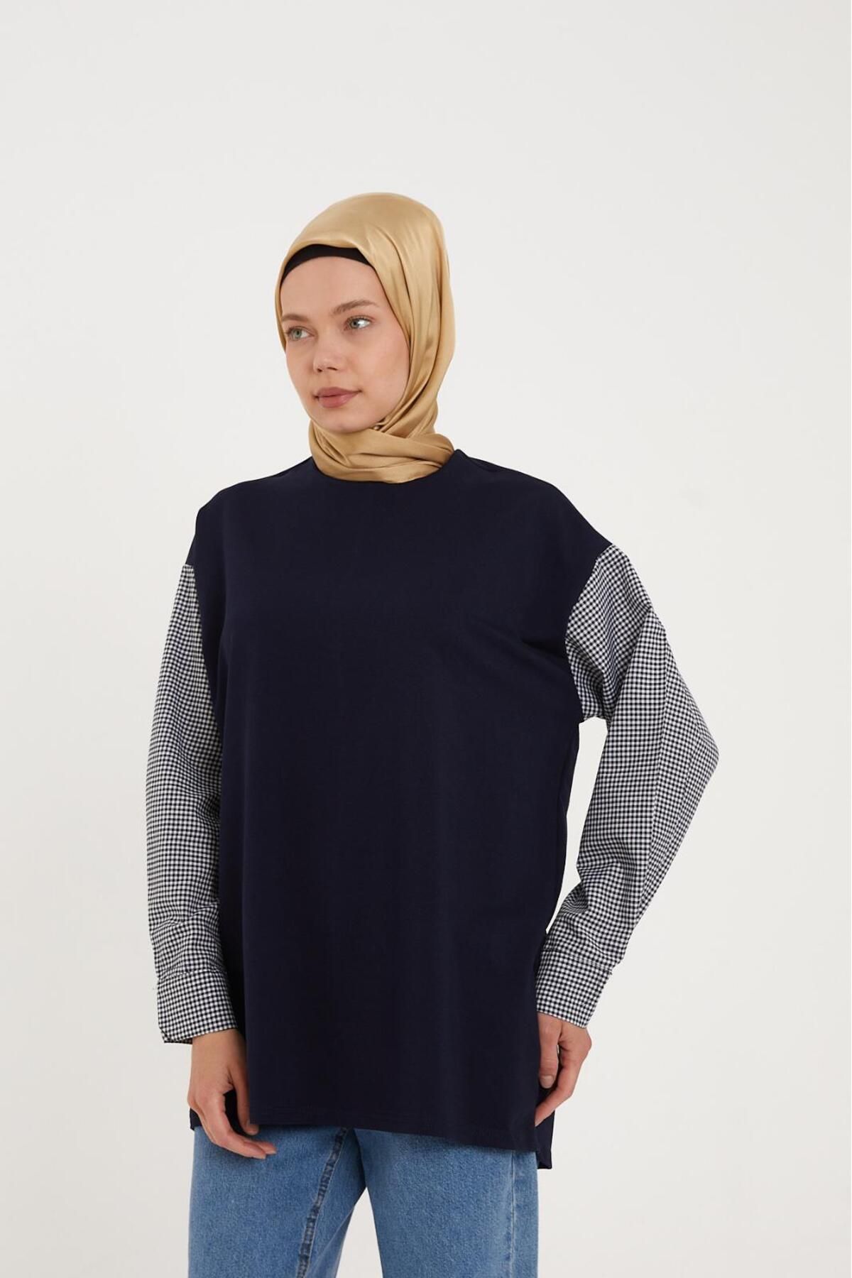 ZAZZONİ DOKUMA KOLLU SWEATSHIRT