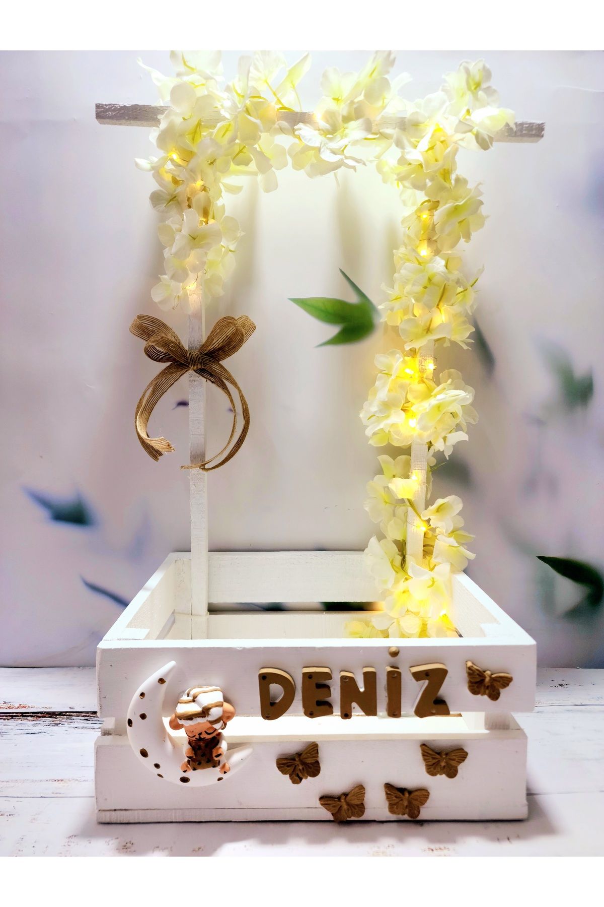 glow moon 40 Uçurma Sepeti / Kırk Uçurma Sepeti / Babyshower / Bebek Hediye Sepeti /teyze Sepeti/hala Sepeti
