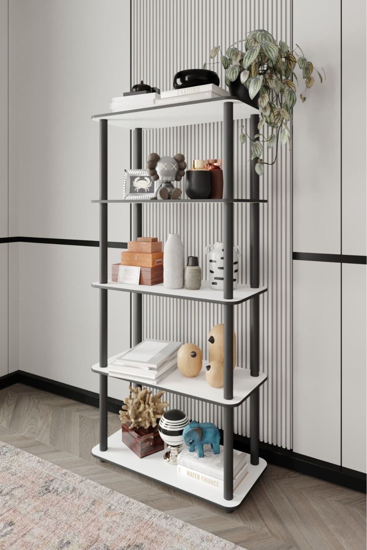 RC HOME Kitaplık 5 Katlı Çok Amaçlı