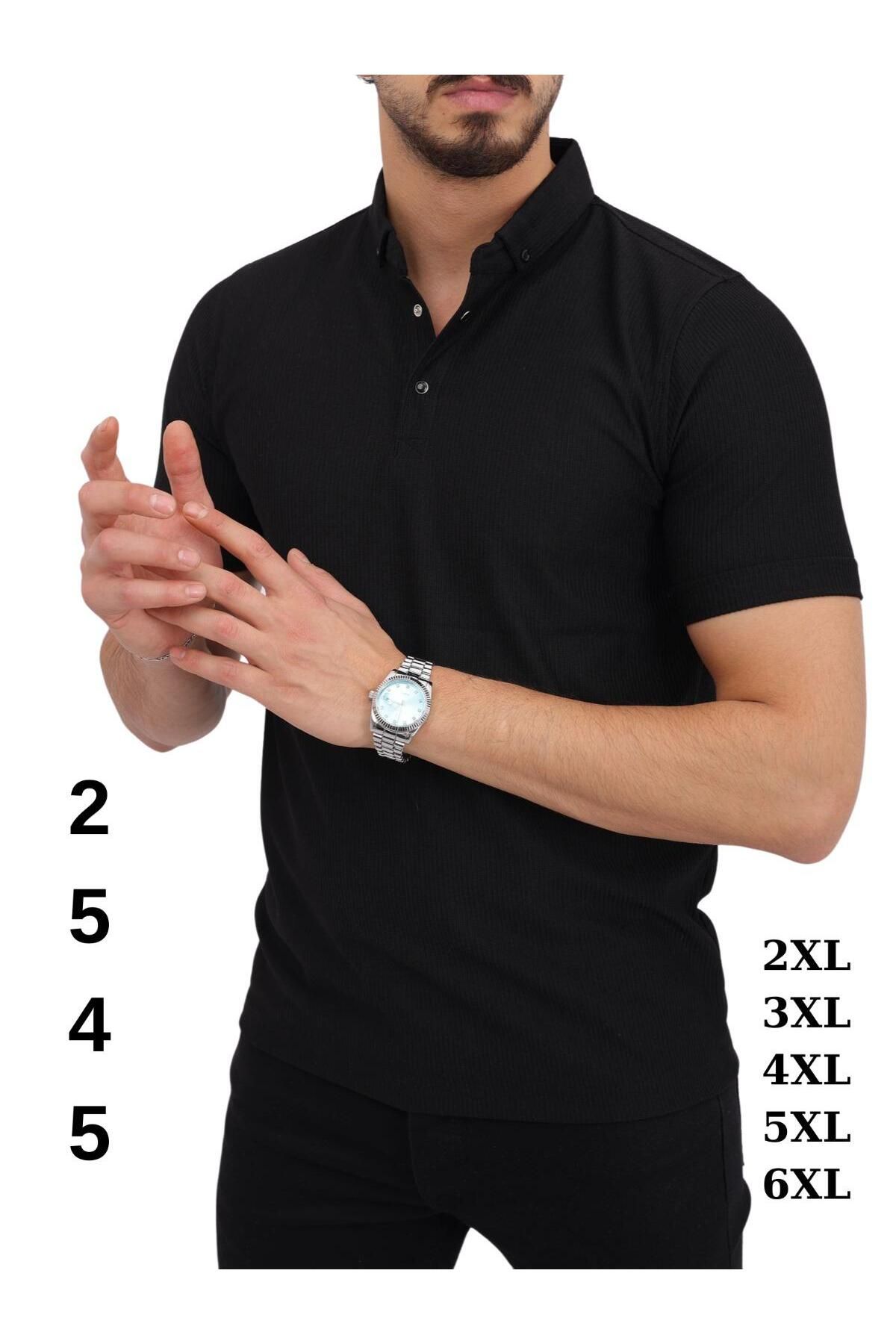 BEYAZTOPTAN %100 KALİTELİ TROY OTTOBAN YAKALI BATTAL BOY KISA KOL T-SHIRT