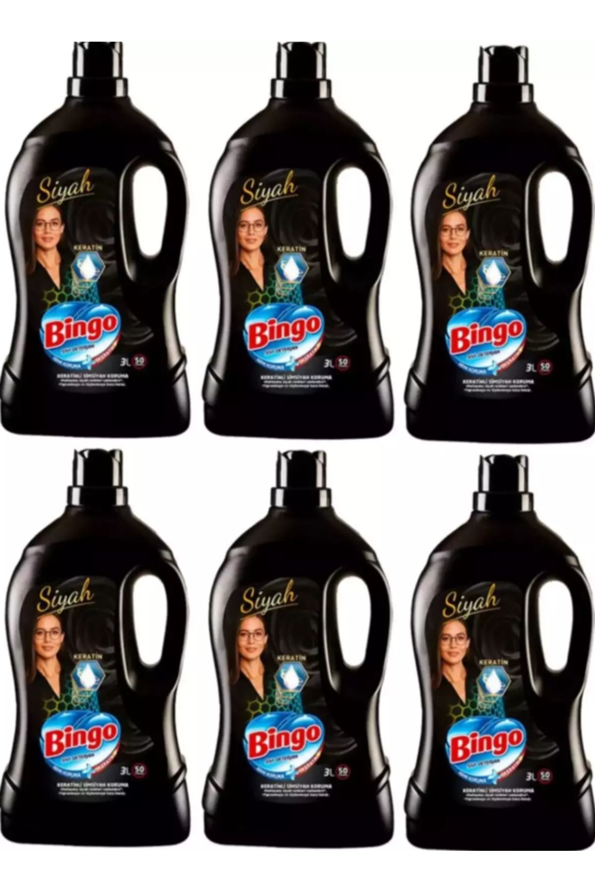 Bingo Sıvı Çamaşır Deterjanı 3 Litre Siyah 6 Adet