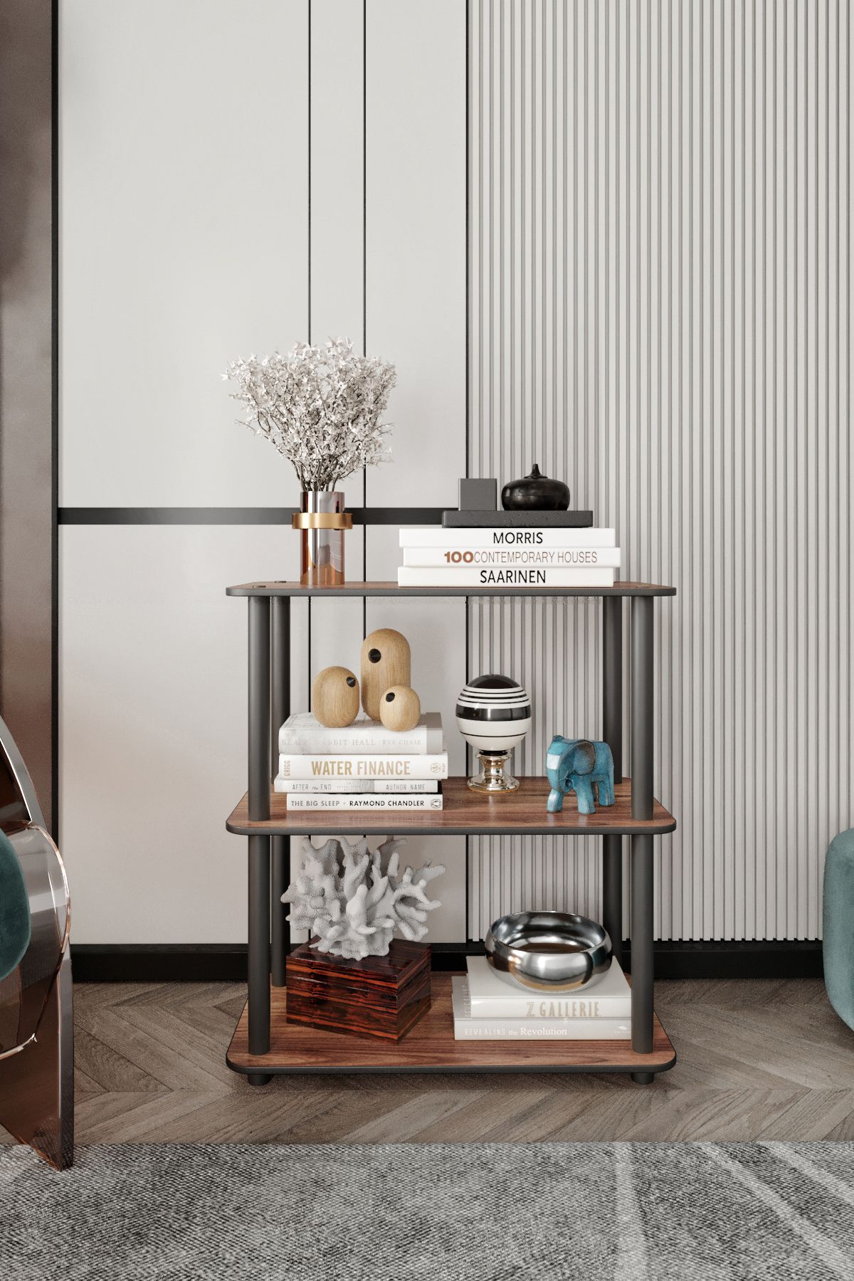 RC HOME Kitaplık 3 Katlı Çok Amaçlı