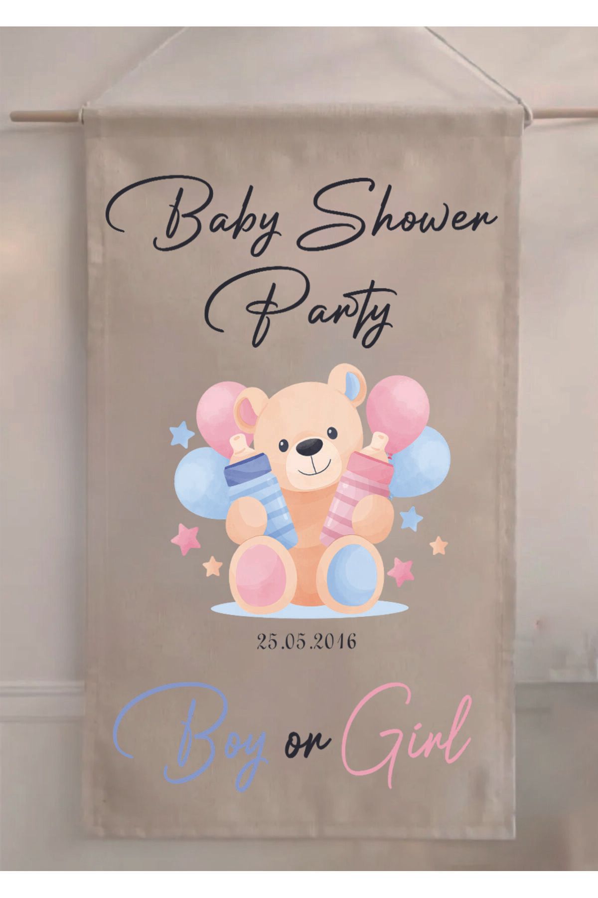 Baskı Madeni CANVAS KUMAŞ 70X100 CM DOĞUM GÜNÜ- BRIDE TO BE- BABY SHOWER AFİŞ-PANKART-FLAMA