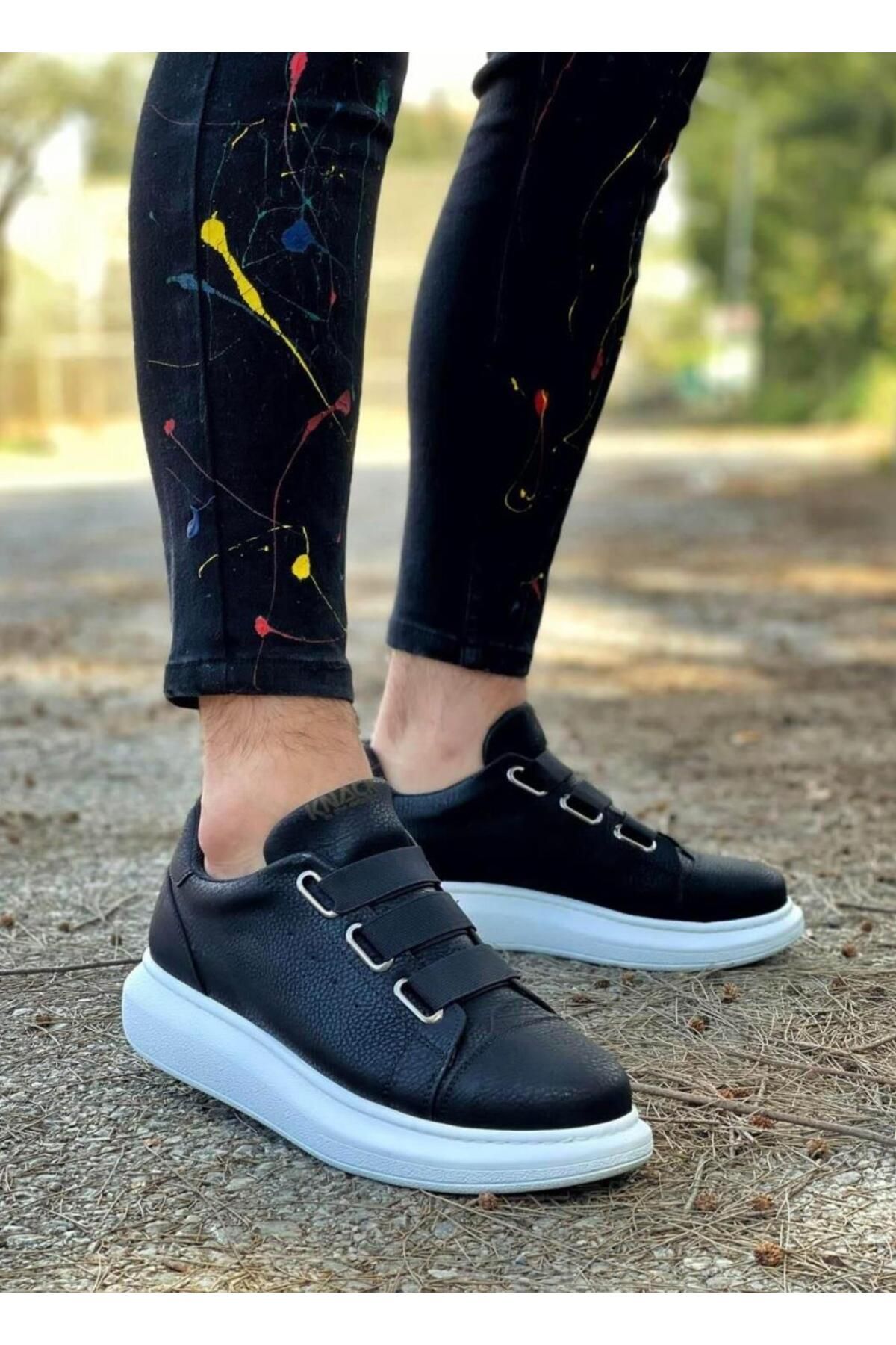Byshoes Knack Sneakers Ayakkabı 889 Siyah (Beyaz Taban)