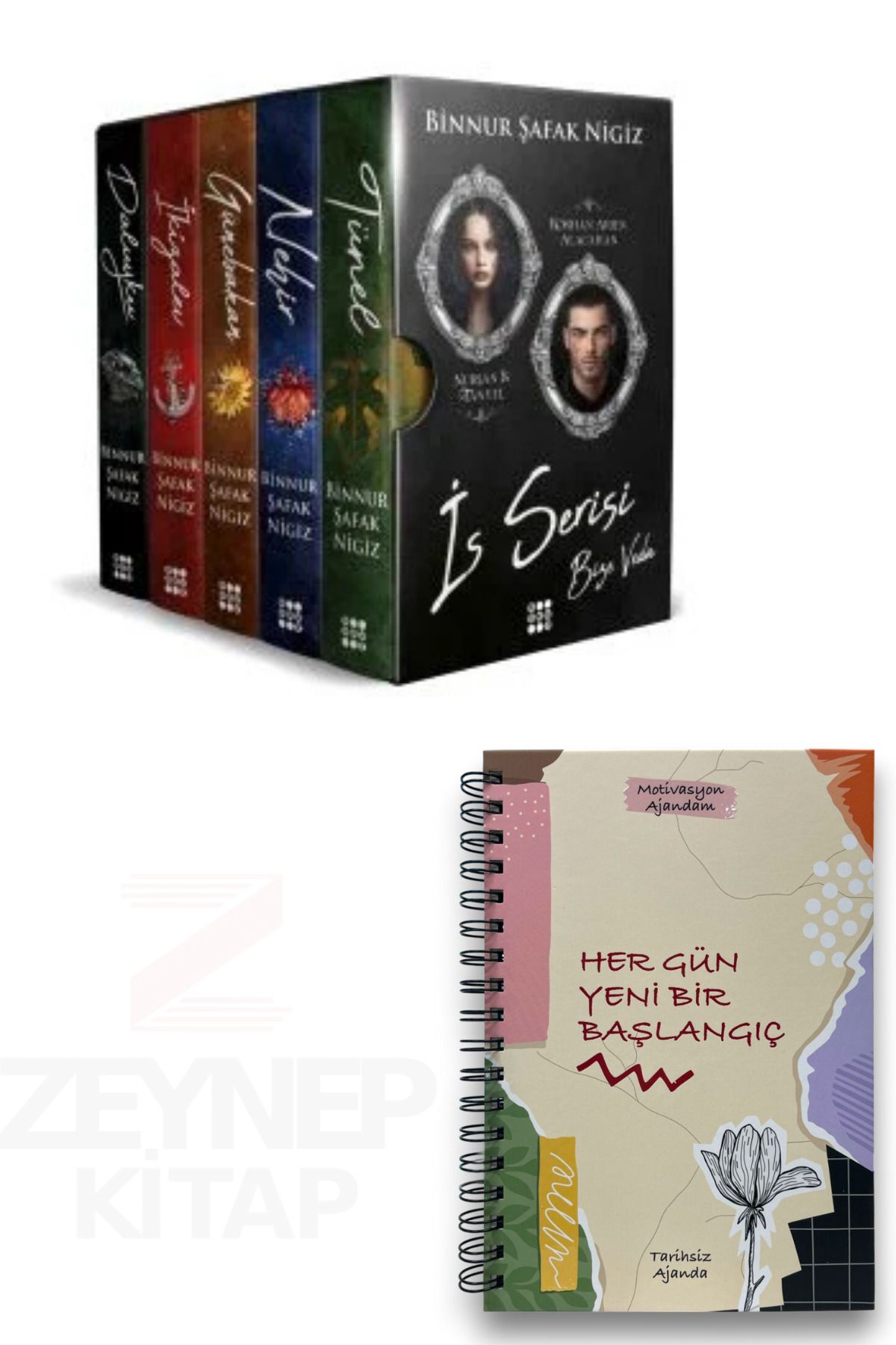 Dokuz Yayınları İs Serisi 5 Kitap Set(KARTONKAPAK-KUTULU)Motivasyon Ajandam Tarihsiz Ajanda Hediye