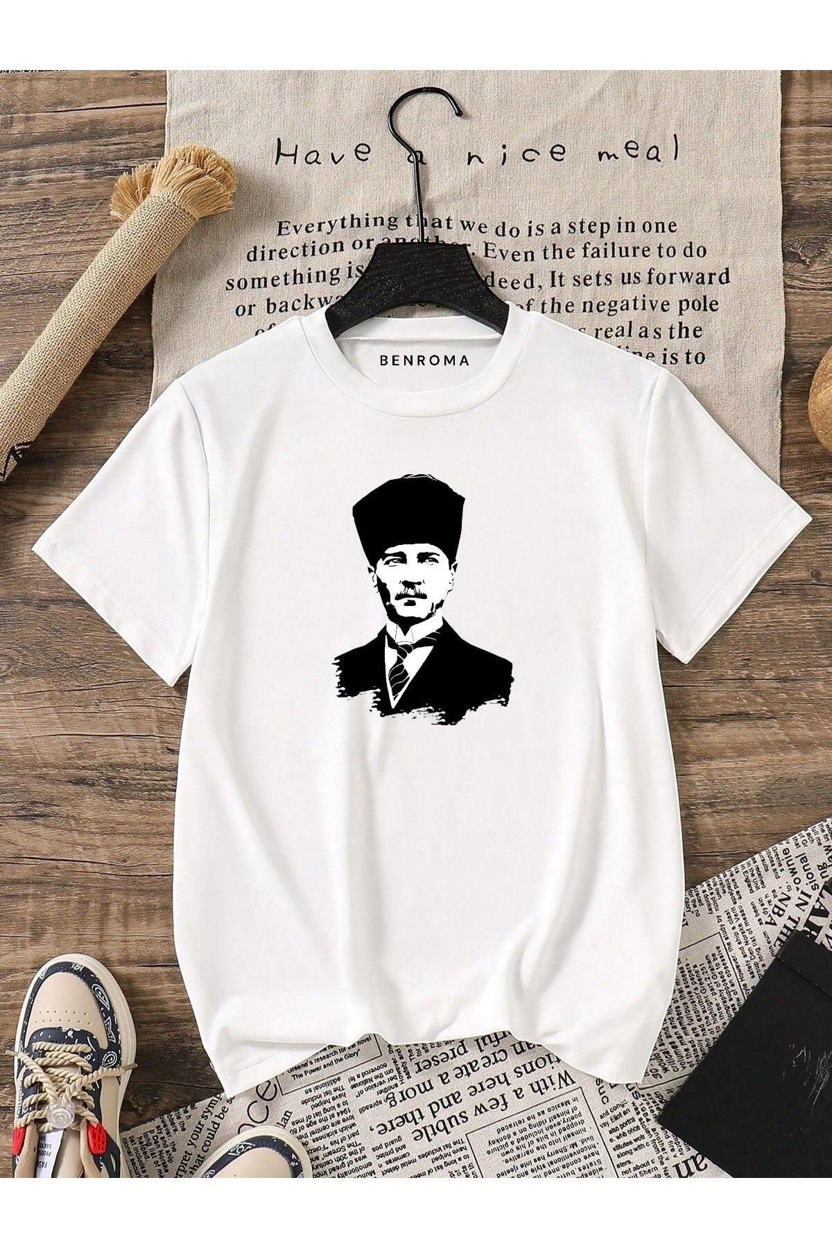 BENROMA LEOPAR DESENLİ KURDELA BASKILI OVERSİZE TİŞÖRT