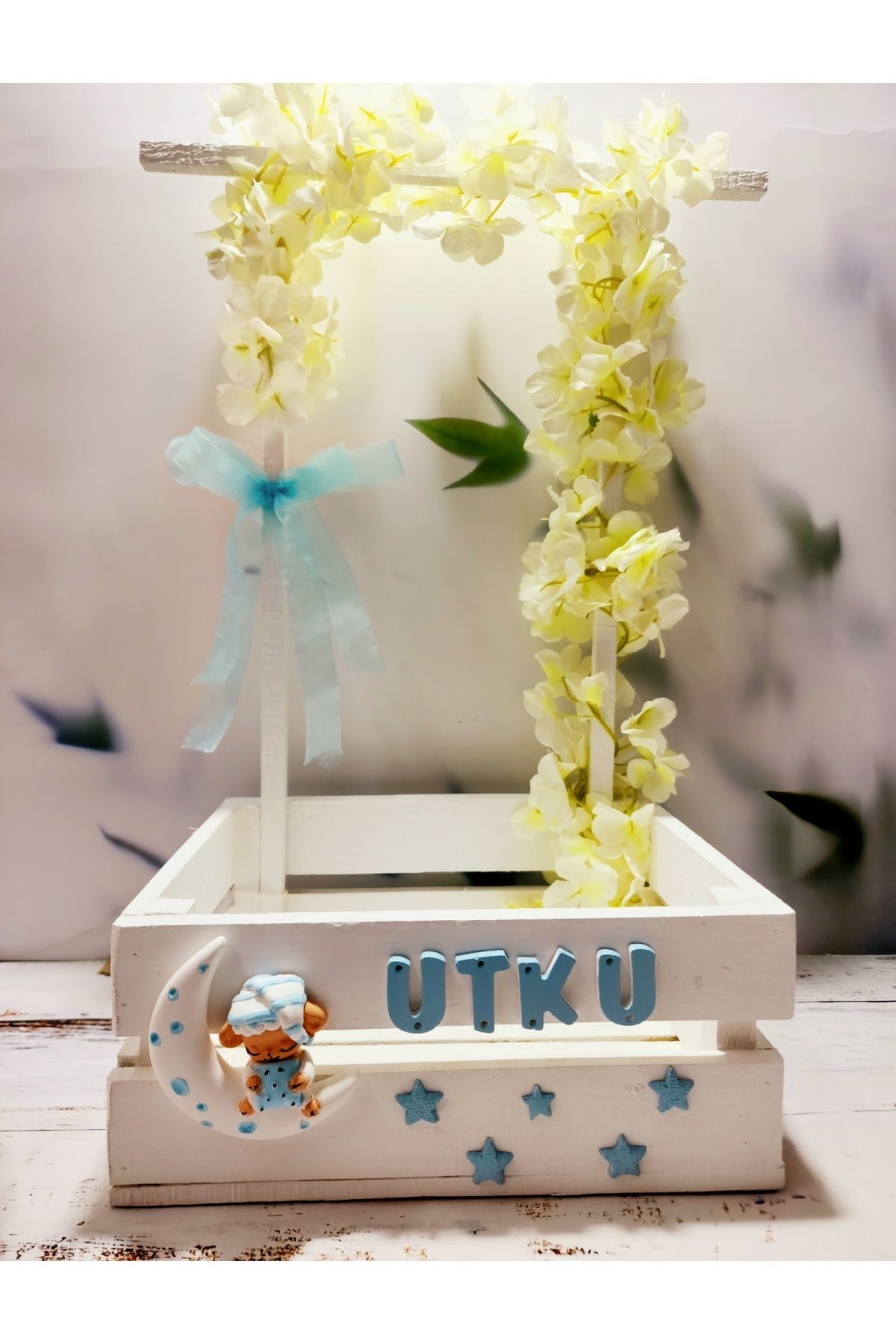 glow moon 40 Uçurma Sepeti / Kırk Uçurma Sepeti / Babyshower / Bebek Hediye Sepeti /teyze Sepeti/hala Sepeti