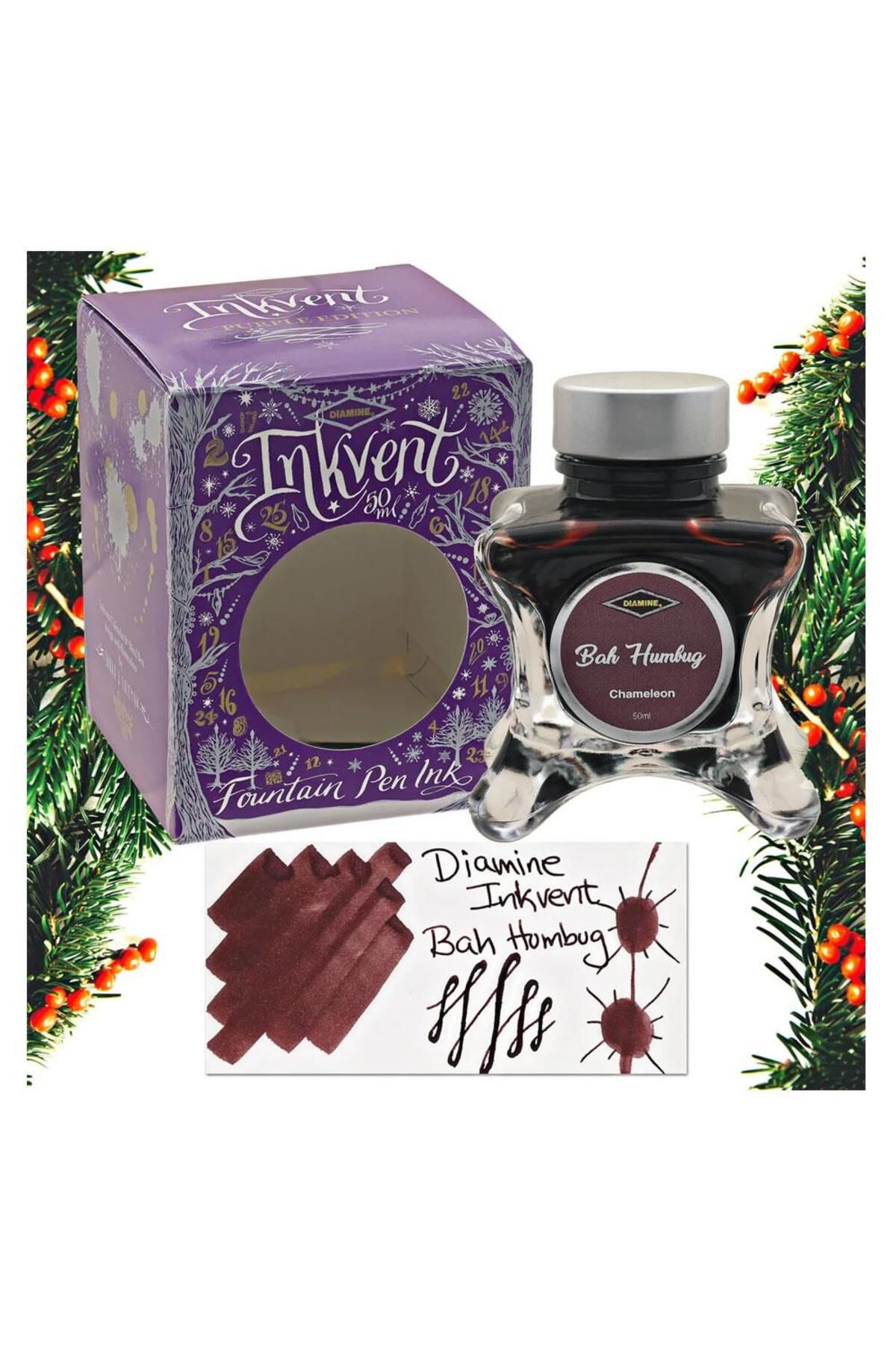 Diamine Inkvent Purple Collection Şişe Mürekkep 50ml Bah Humbug