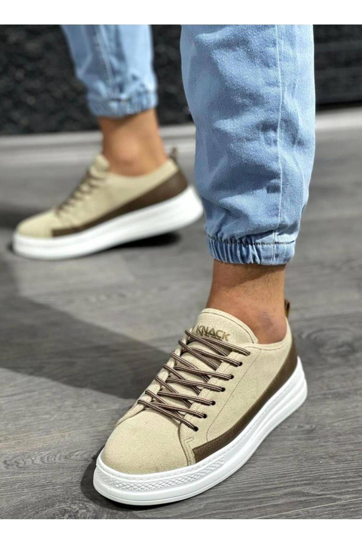 Byshoes Knack Sneakers Ayakkabı 010 Vizon Süet