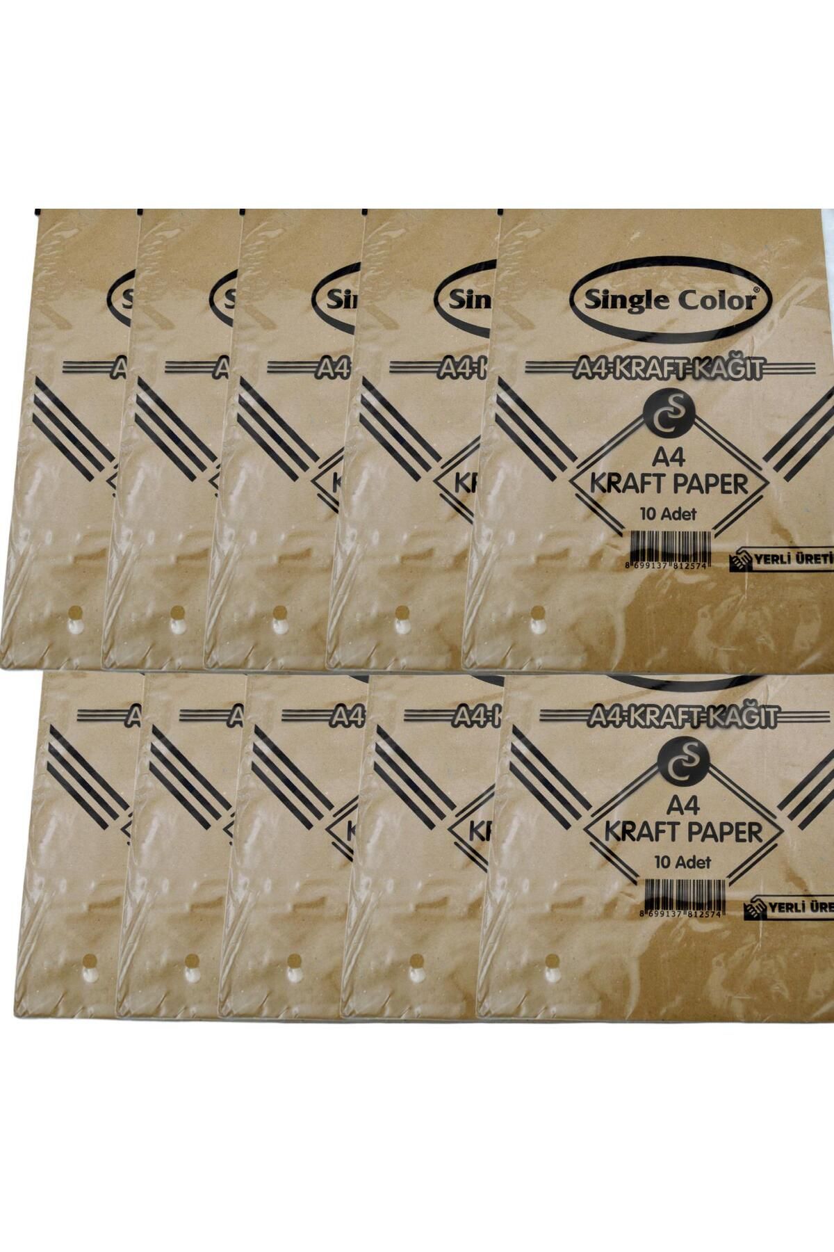 single color A4 90 Gram Kraft Kağıdı 10 Adet (10 Paket)