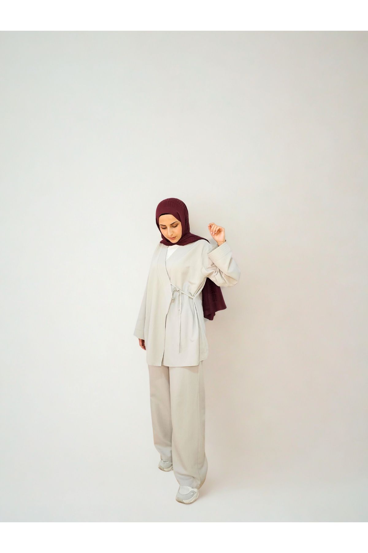 shop Keten pantolonlu Kimono Takım