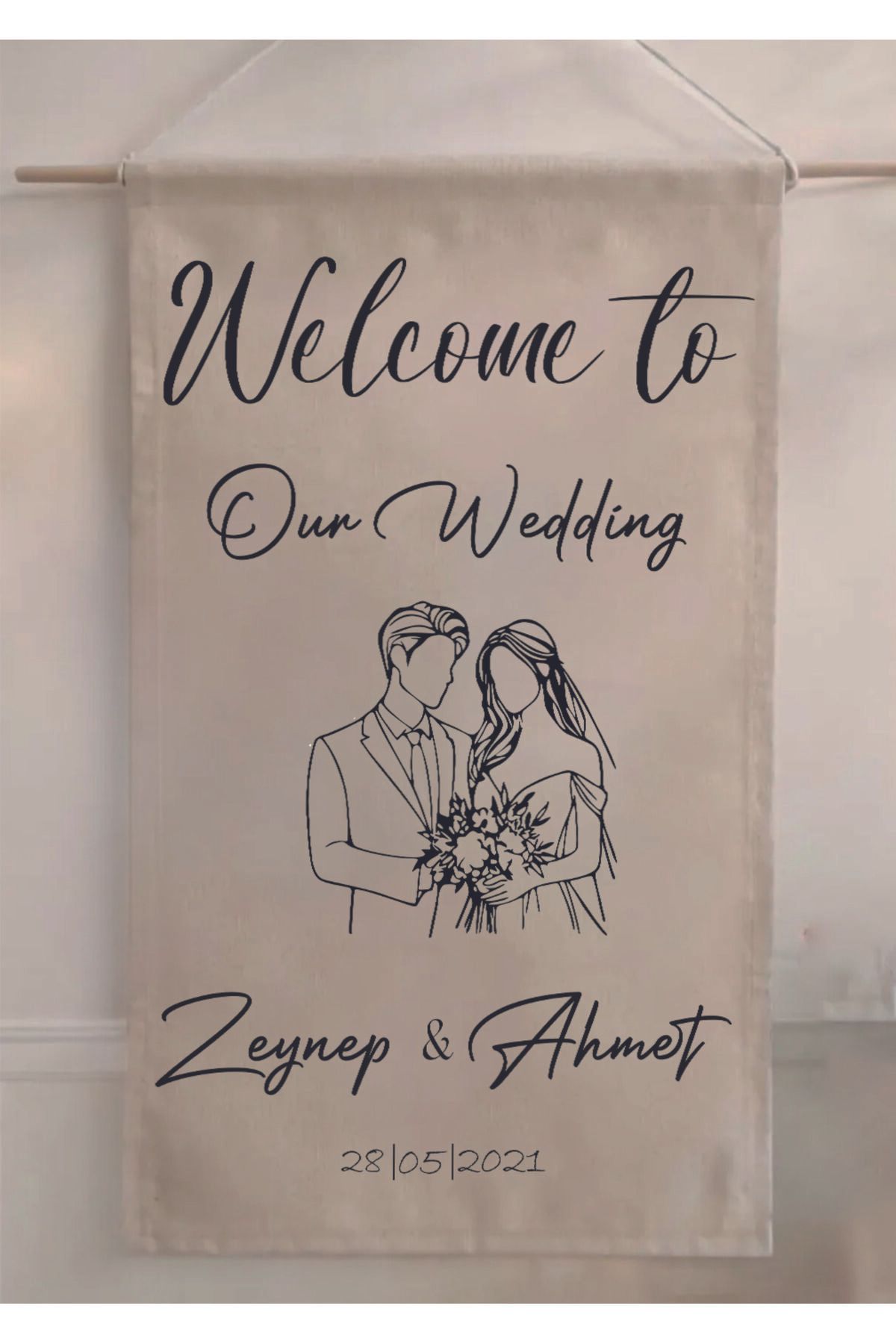 Baskı Madeni CANVAS KUMAŞ 70X100 CM DOĞUM GÜNÜ- BRIDE TO BE- BABY SHOWER AFİŞ-PANKART-FLAMA