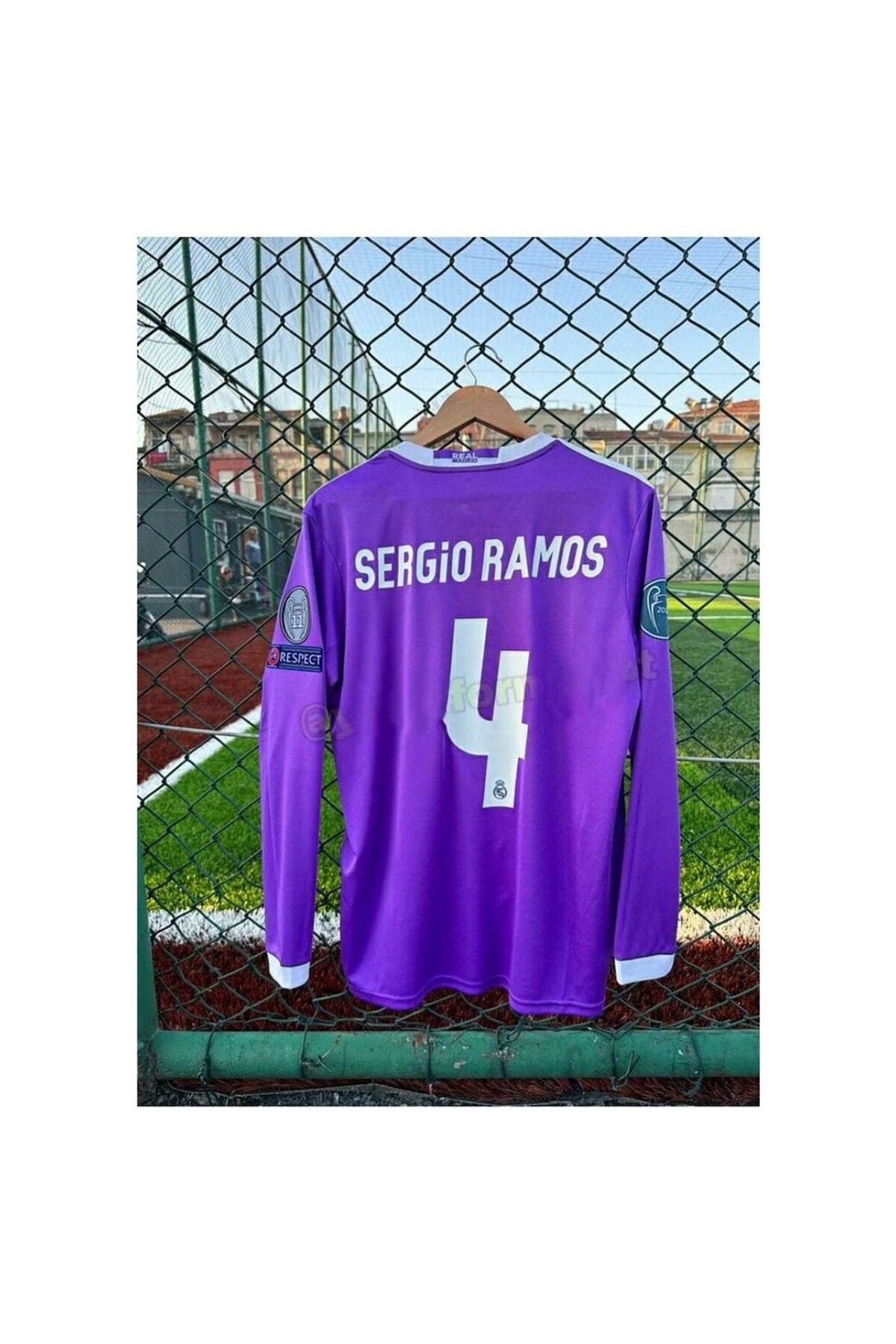 kombinezyum Sergio Ramos 2017 Cardiff Şampiyonlar Ligi Finali Forması Uzun Kollu