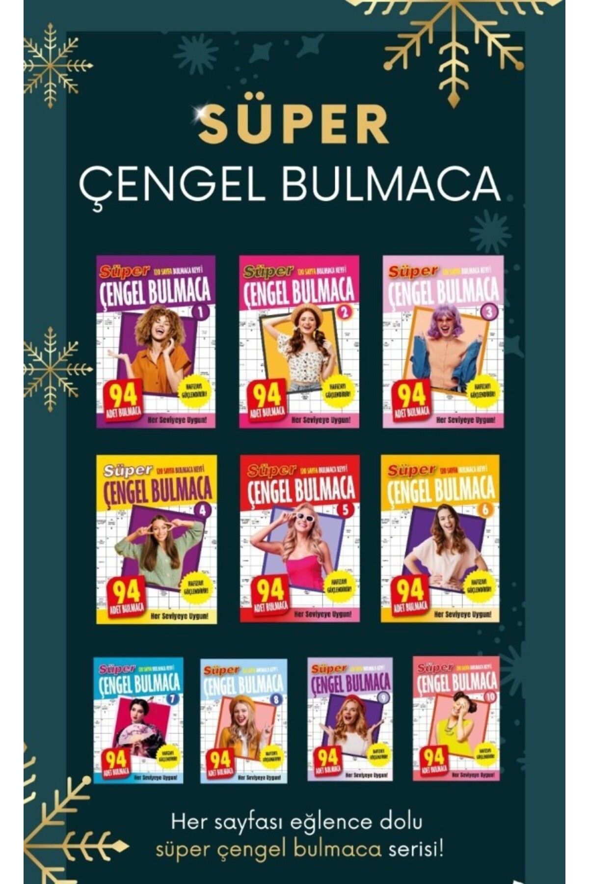 Dokuz Yayınları Süper Çengel Bulmaca Set (10 Kitap)