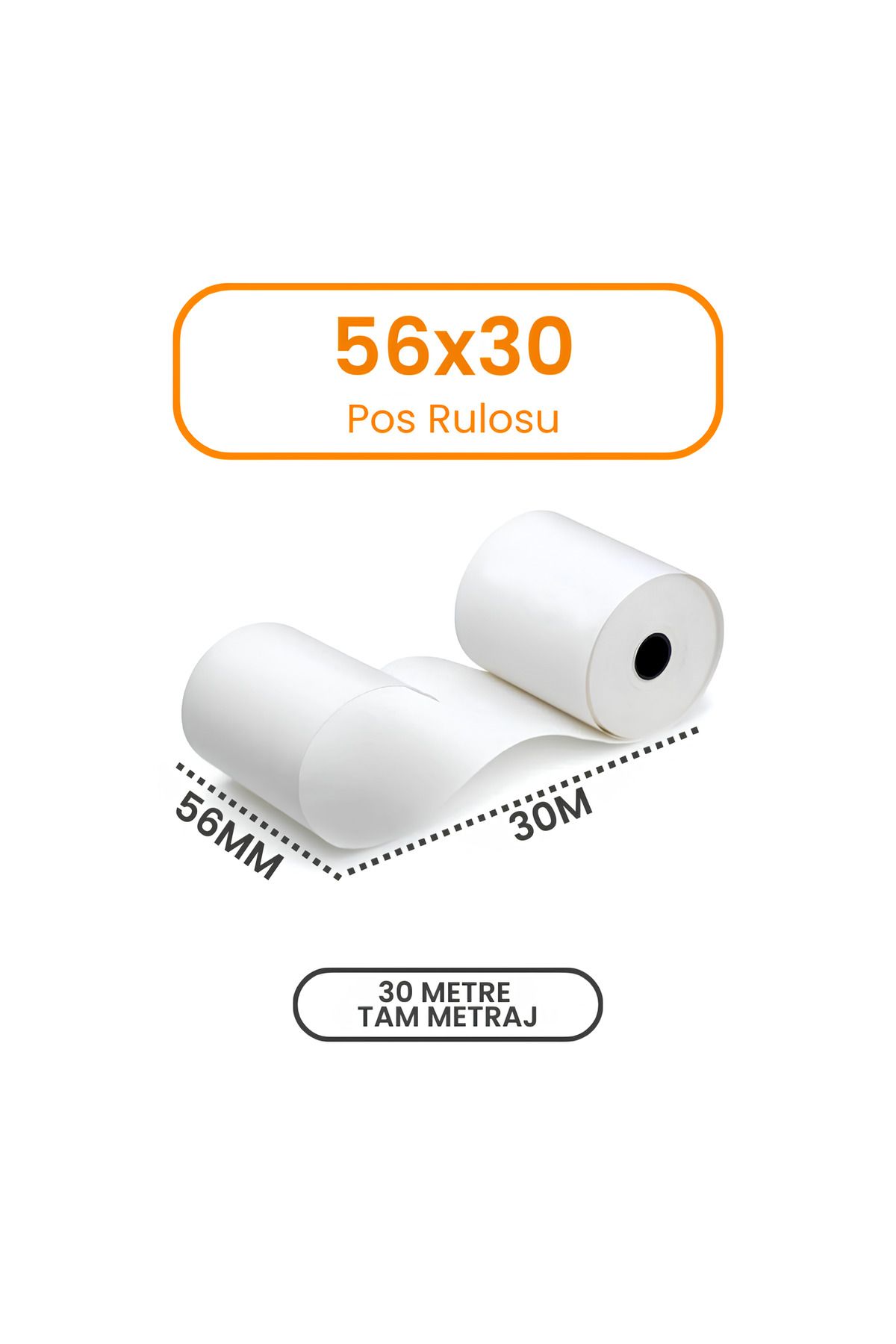 KILIÇASLAN SHOP TEKNO/STİLO TERMAL YAZAR KASA POS RULOSU 56 x 30 METRE 1 paket=10 adet