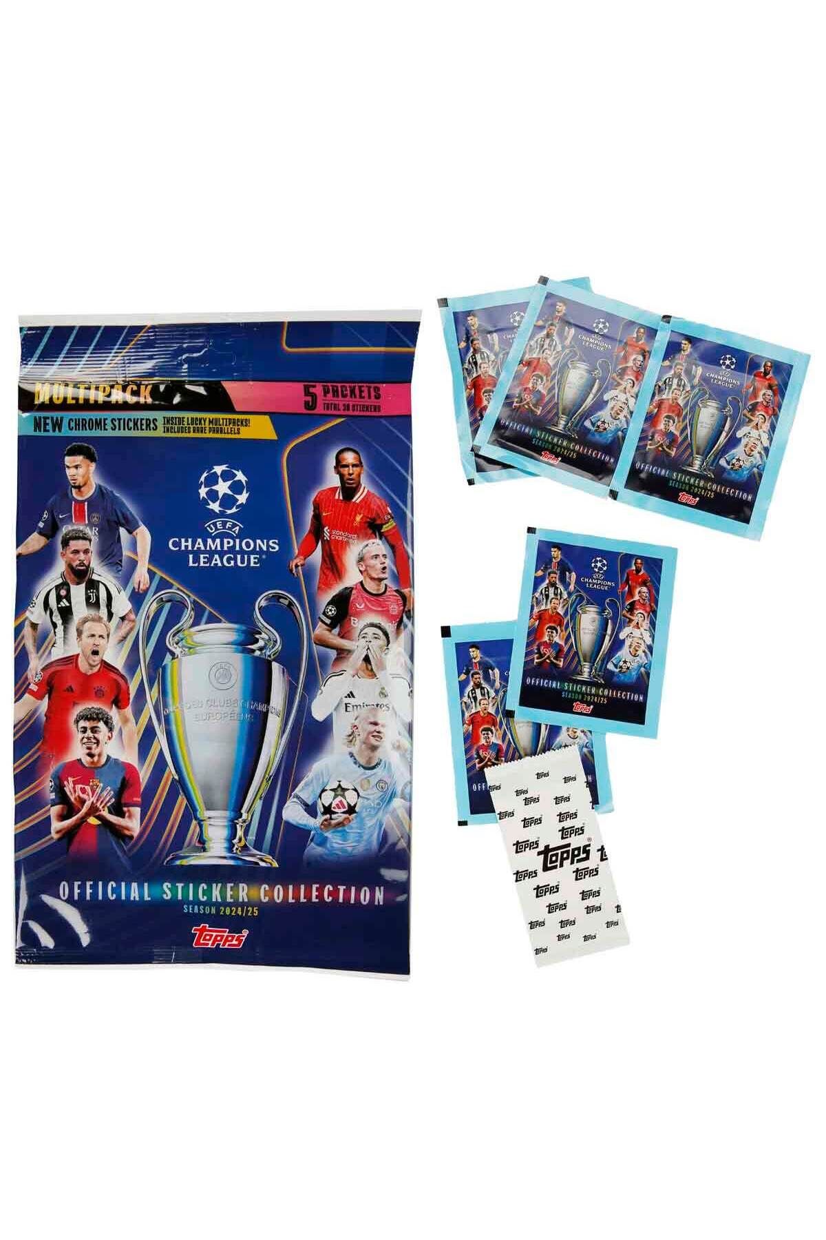 Toops Topps 2025 UEFA Şampiyonlar Ligi Sticker - Eco pack