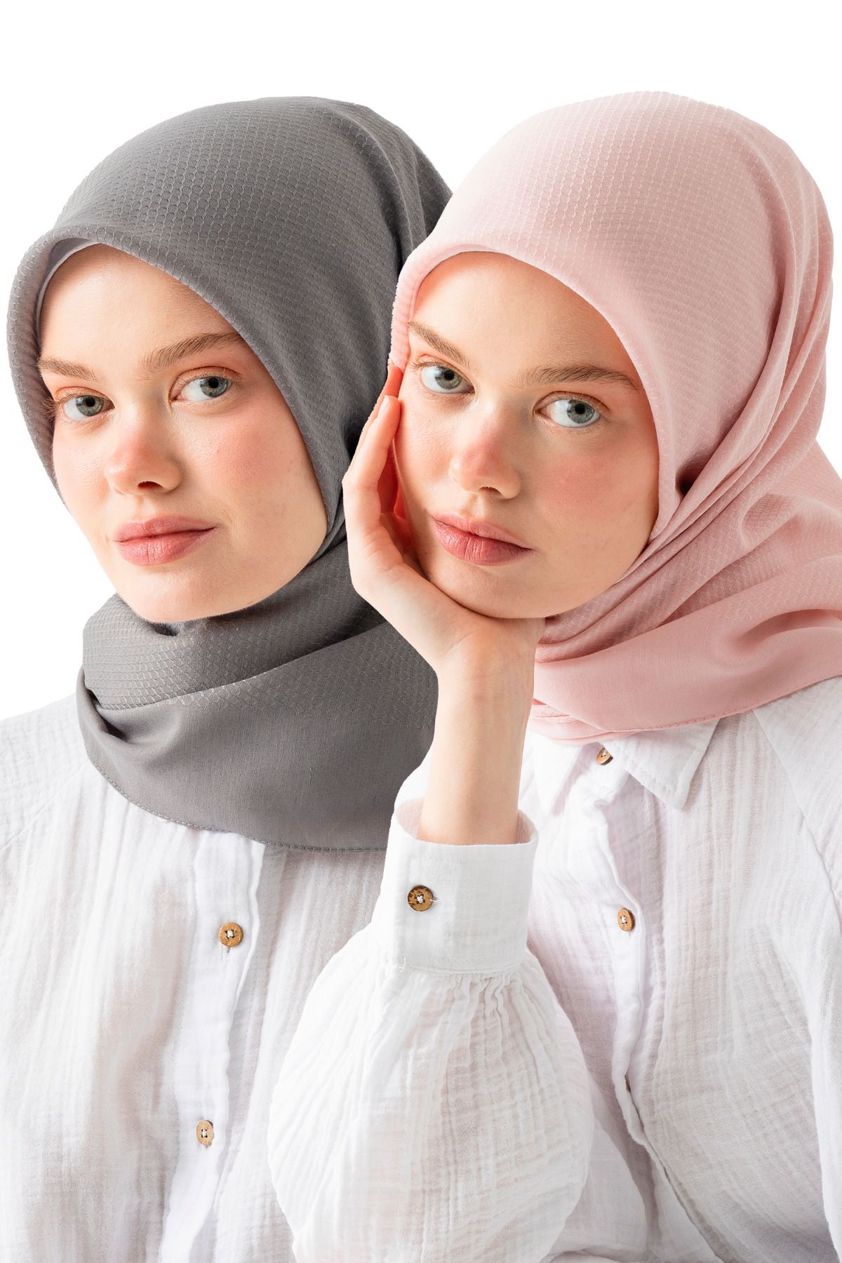 Wega Moda 2'li Pamuk Jakar Eşarp, Doğal Ve Şık Görünüm, Jakarlı Pamuk Eşarp, Soft Pamuk Eşarp.