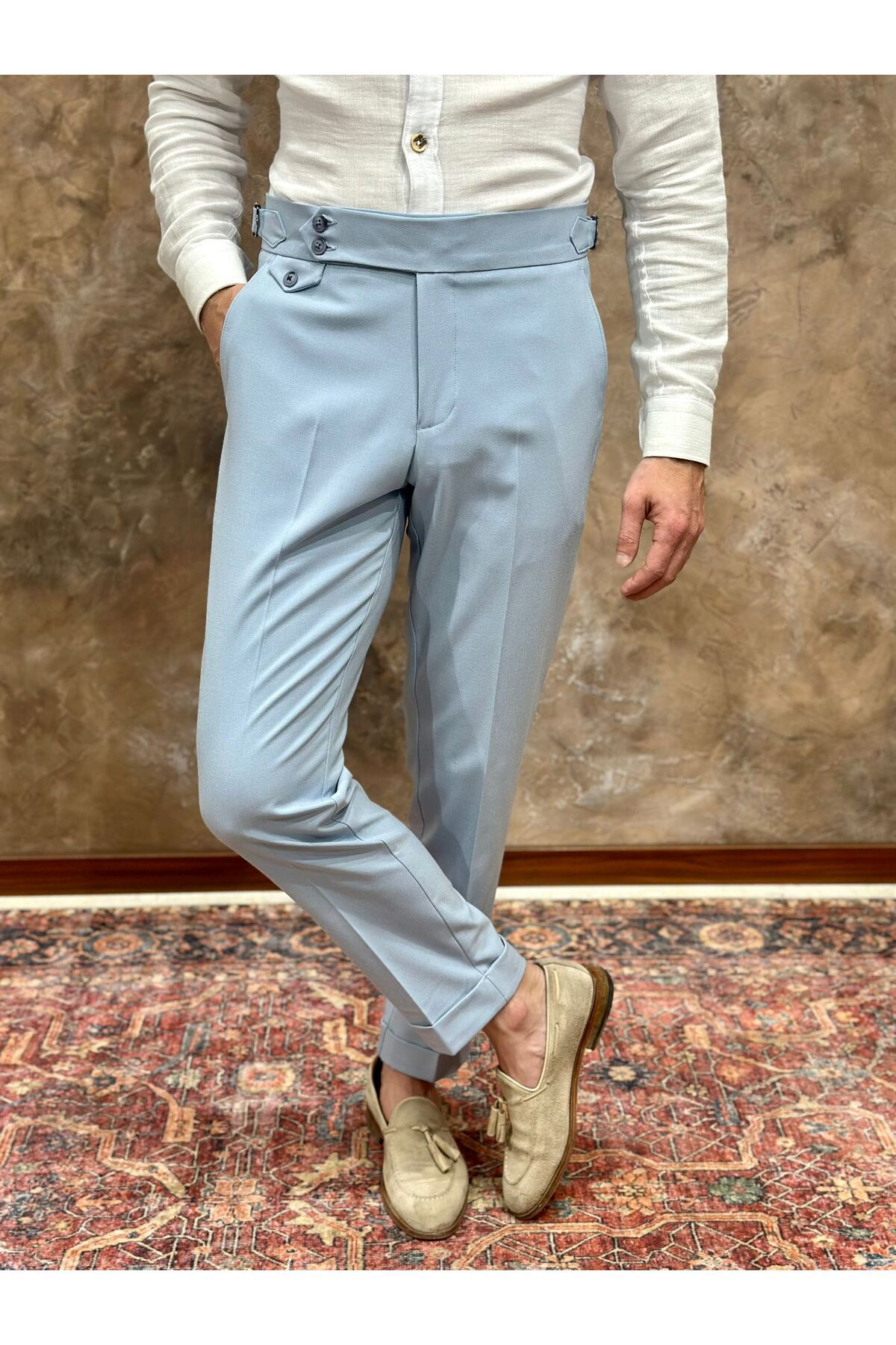 MARMO SARTO Italyan Erkek Kumaş Pantolon