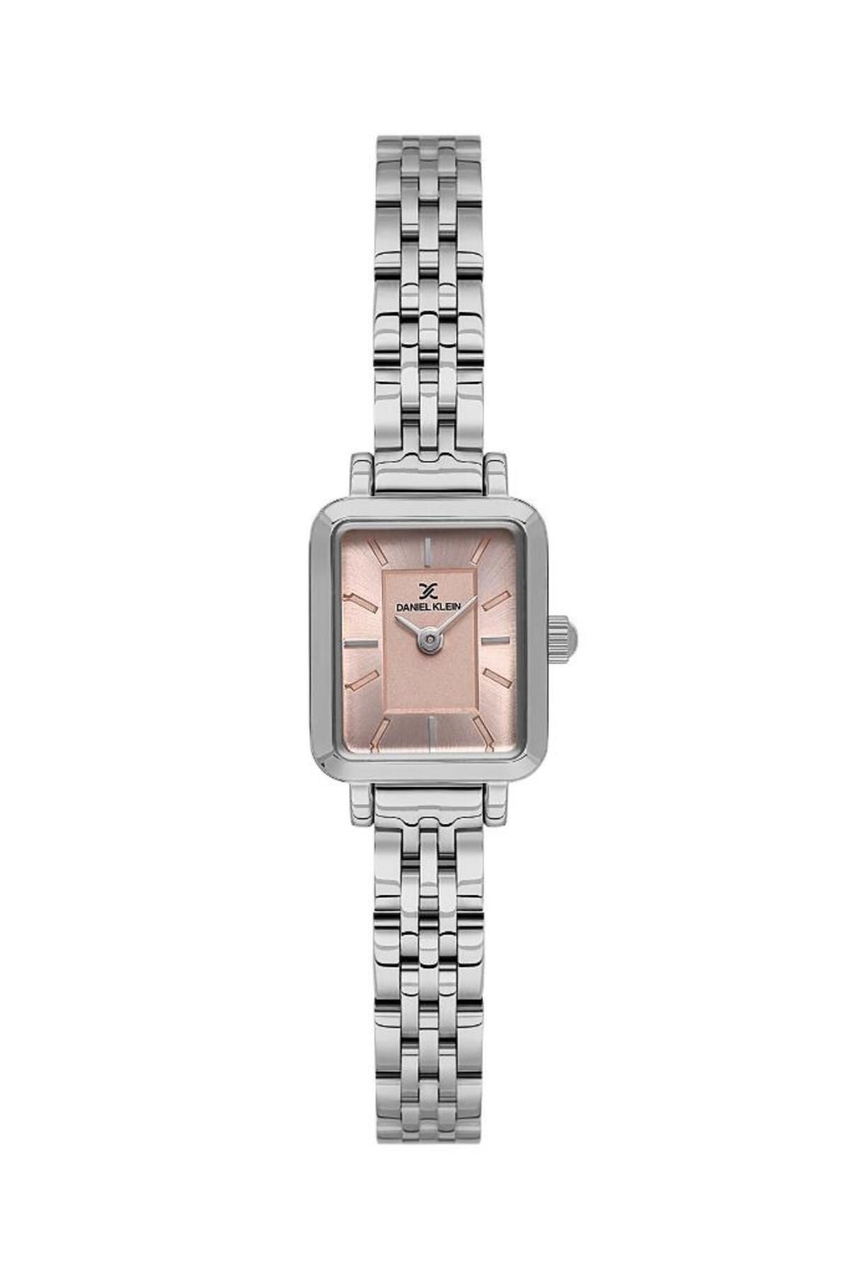 Daniel Klein DK.1.13913-2 Minimal Tasarım Dikdörtgen Kadran Metal Kordon Metal Kasa 3 ATM Suya Dayan