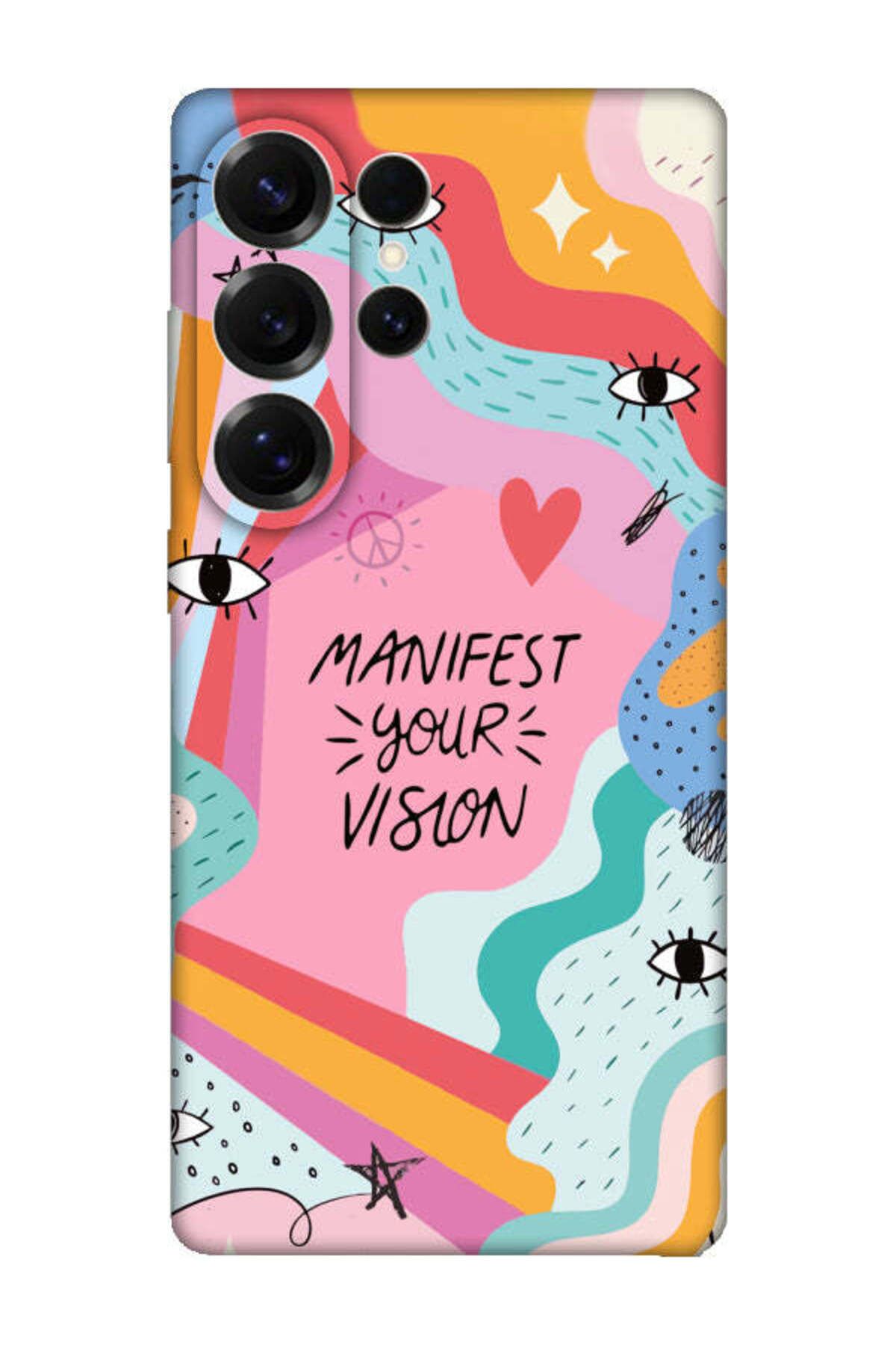 frondcase Samsung S25 Ultra Manifest Your Vision Pembe Telefon Kılıfı