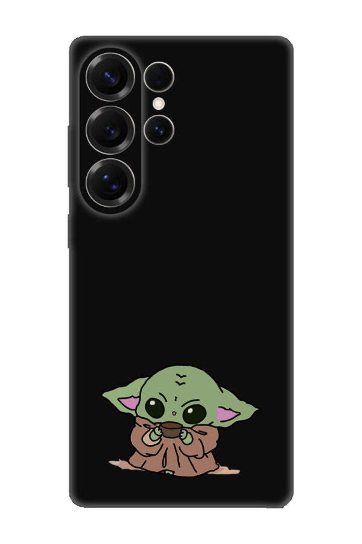 frondcase Samsung S25 Ultra Baby Yoda Siyah Telefon Kılıfı