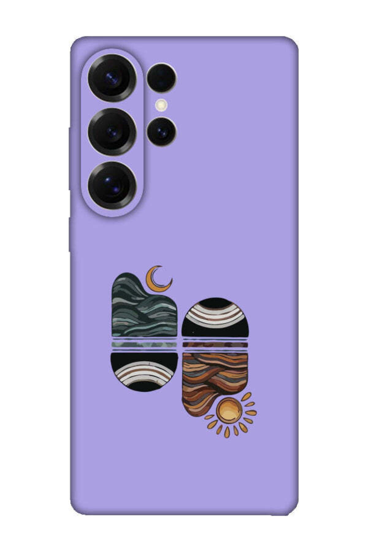 frondcase Samsung S25 Ultra Sunset Wave Lila Telefon Kılıfı