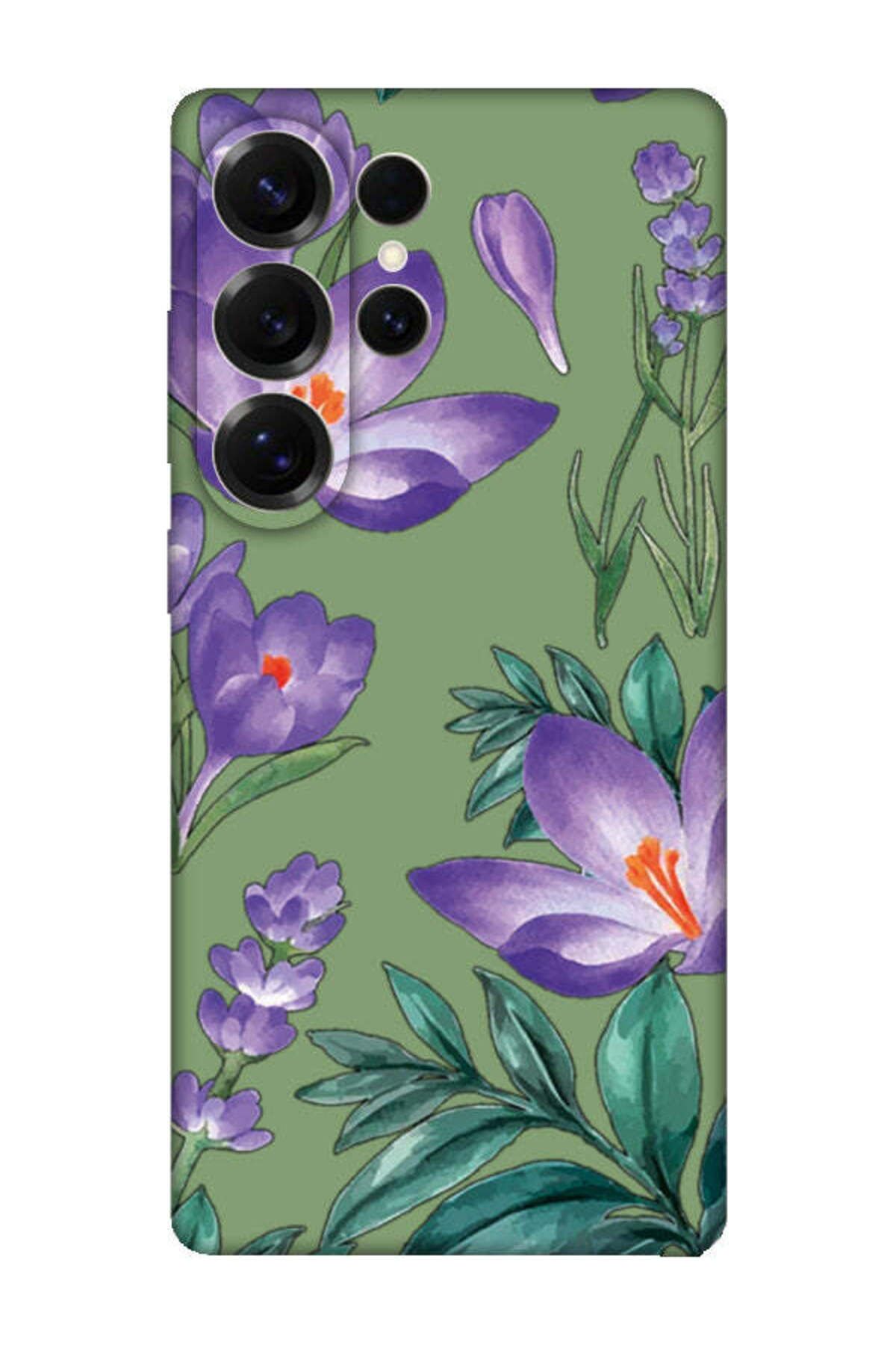frondcase Samsung S25 Ultra Kış Çiçeği Yeşil Telefon Kılıfı