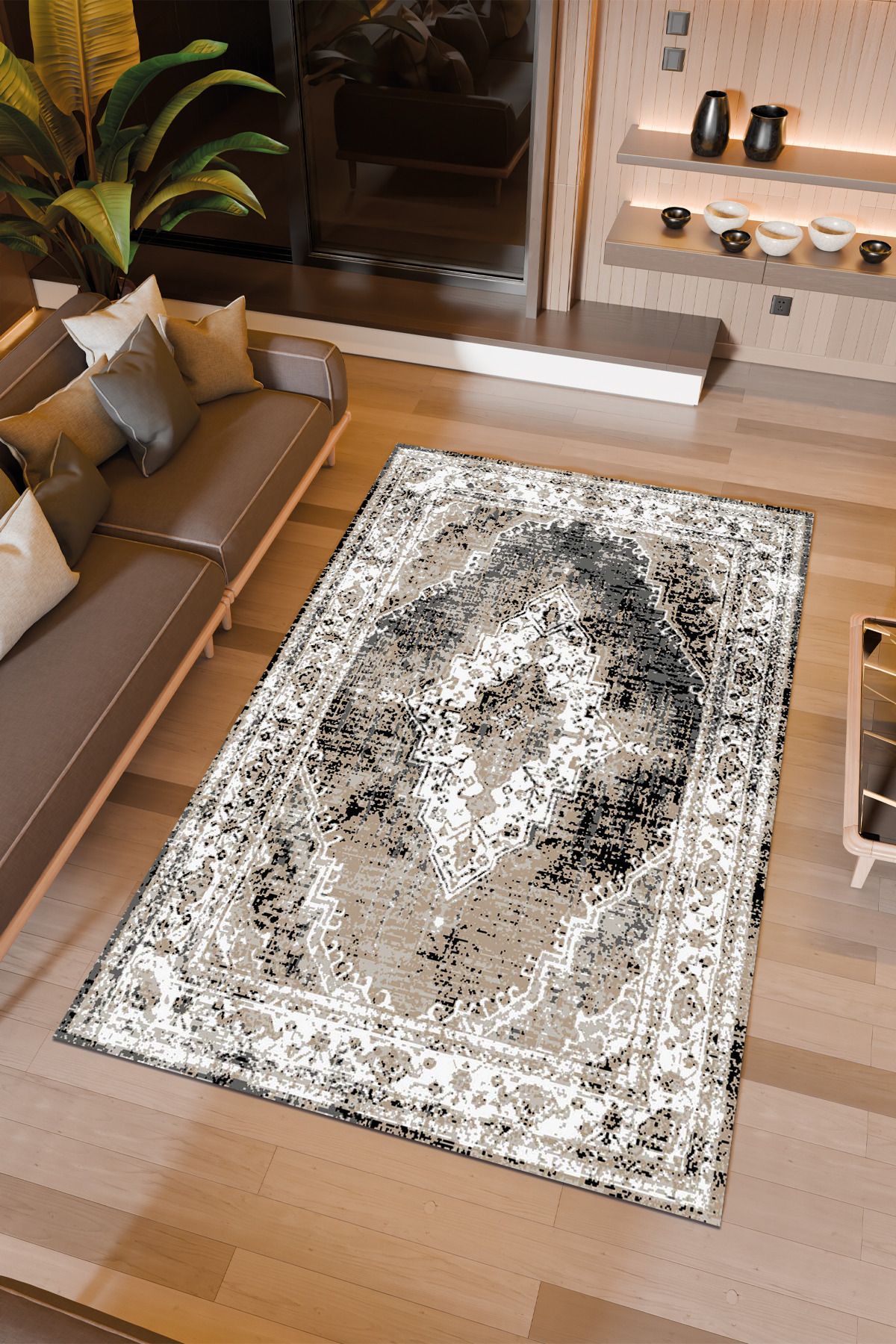 Halıcıoğlu home Dijital Baskı Makinede Yıkanabilir Kaymaz Taban Salon Halısı Yatak Odası Halısı & Yolluk Modelleri