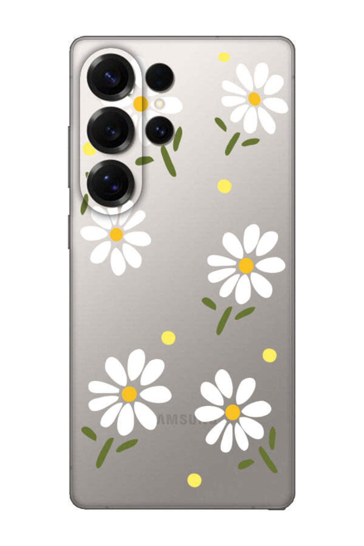 frondcase Samsung S25 Ultra Papatya Şeffaf Telefon Kılıfı