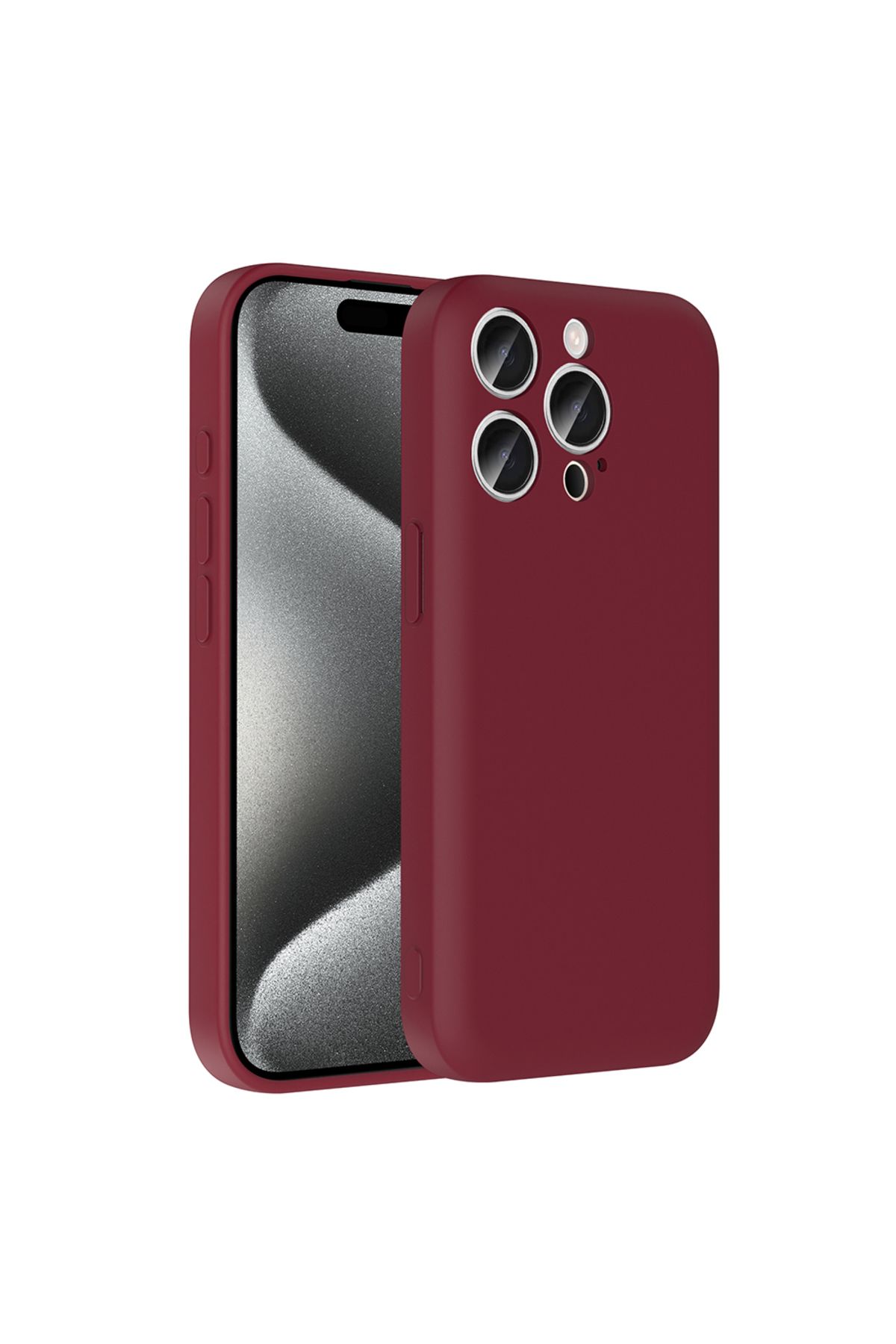 Ummeslem Apple iPhone 15 Pro Cep Telefonu için Uyumlu Kılıf Kamera Korumalı Kartlık Hazneli Vitra Kapak