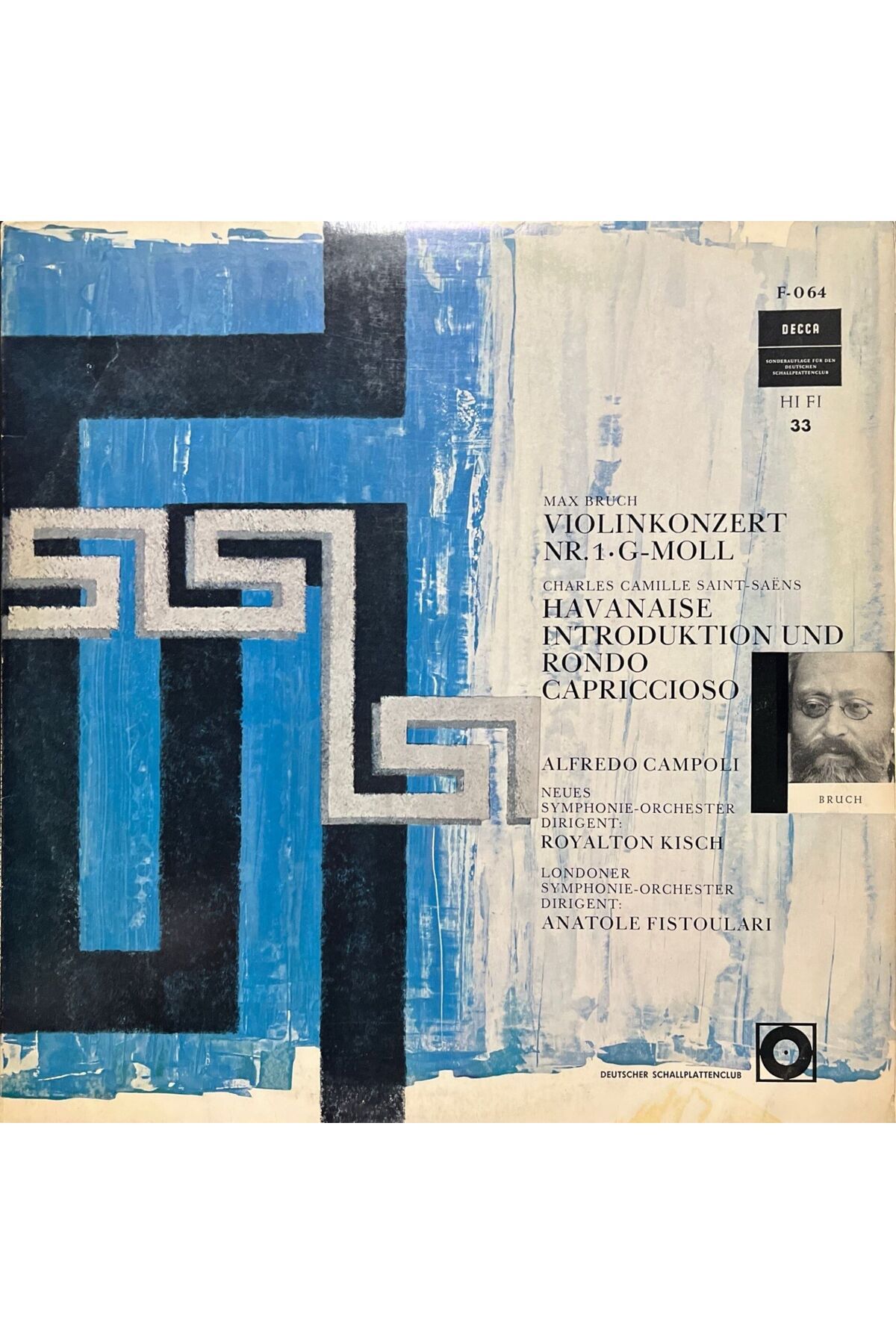 Plak İstasyonu Max Bruch - Charles Camille Saint-Saens LP Plak