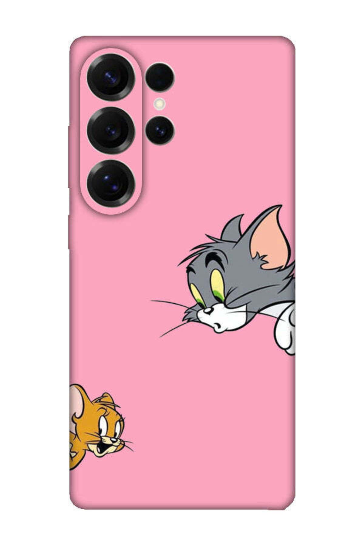 frondcase Samsung S25 Ultra Tom And Jerry Pembe Telefon Kılıfı
