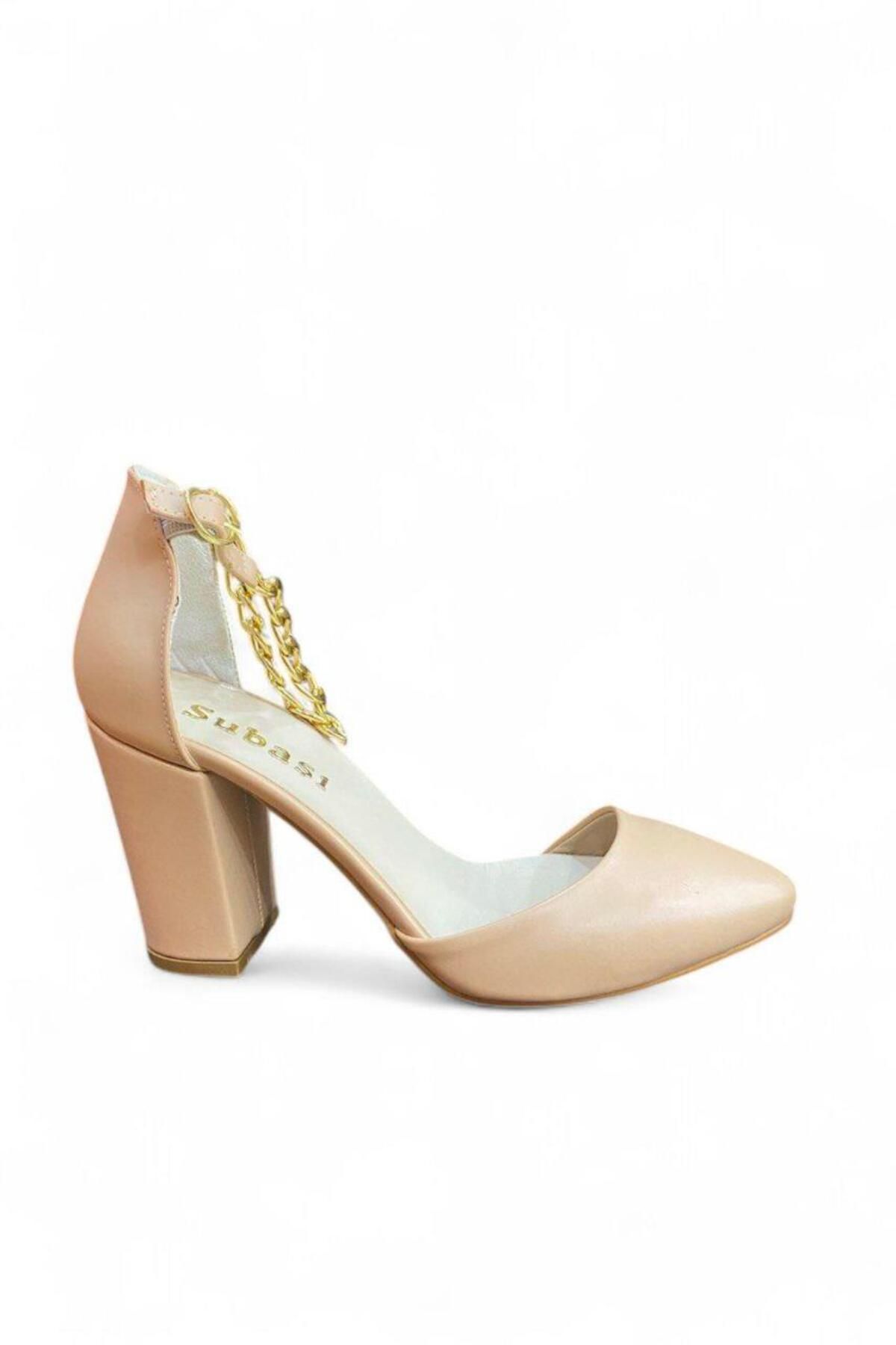 CihanShoes Nut Cilt 8.5'cm Topuklu Kadın Ayakkabı 36-37-38-39-40 Numara