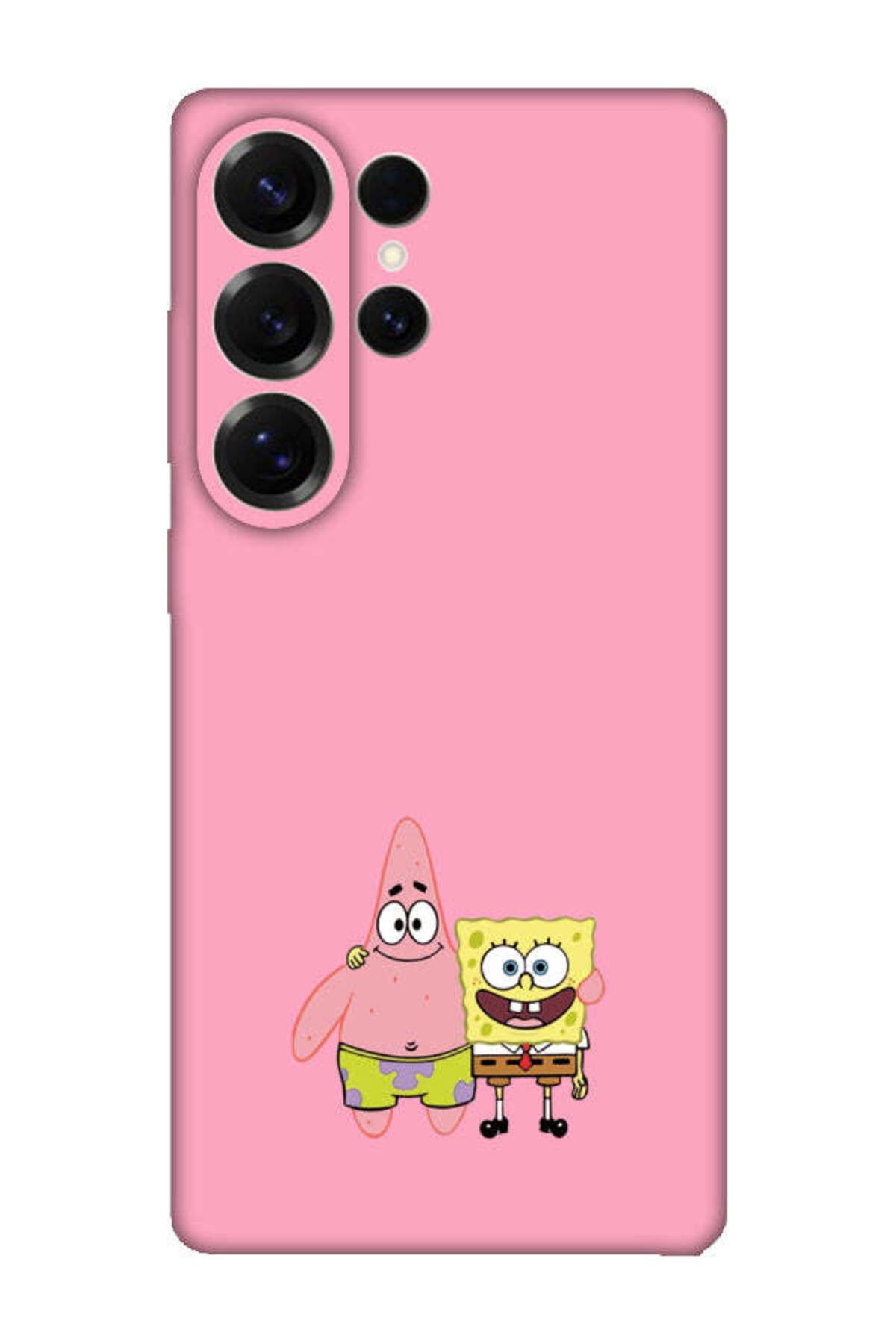 frondcase Samsung S25 Ultra Sünger Bob Ve Patrickstar Pembe Telefon Kılıfı