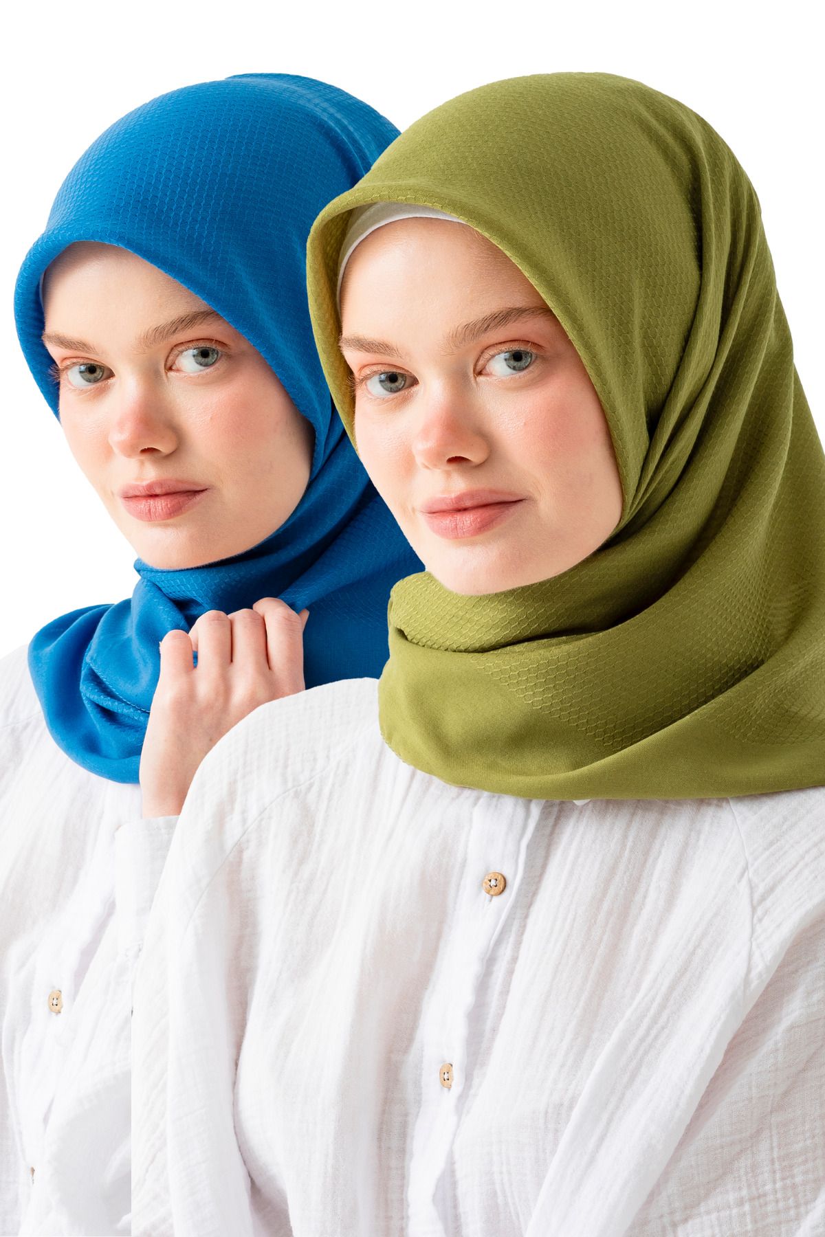 Wega Moda 2'li Pamuk Jakar Eşarp, Doğal Ve Şık Görünüm, Jakarlı Pamuk Eşarp, Soft Pamuk Eşarp.