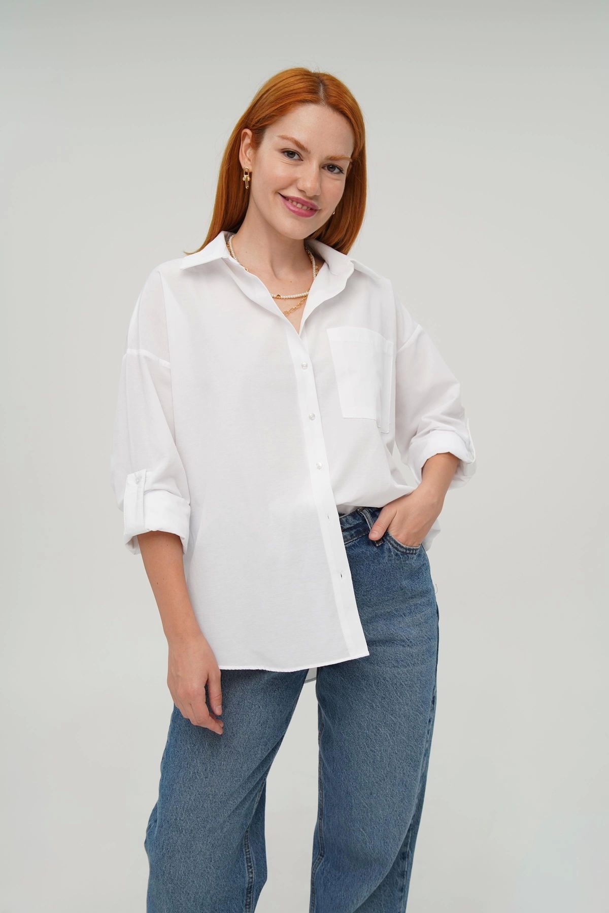 MODA Tek Cepli Ekru Gömlek