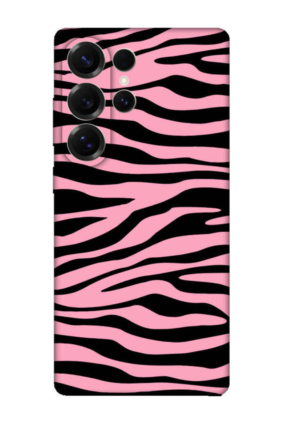 frondcase Samsung S25 Ultra Zebra Desen Pembe Telefon Kılıfı