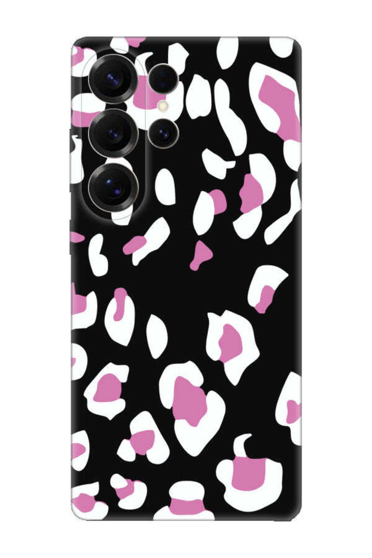 frondcase Samsung S25 Ultra Leopar Desen Siyah Telefon Kılıfı